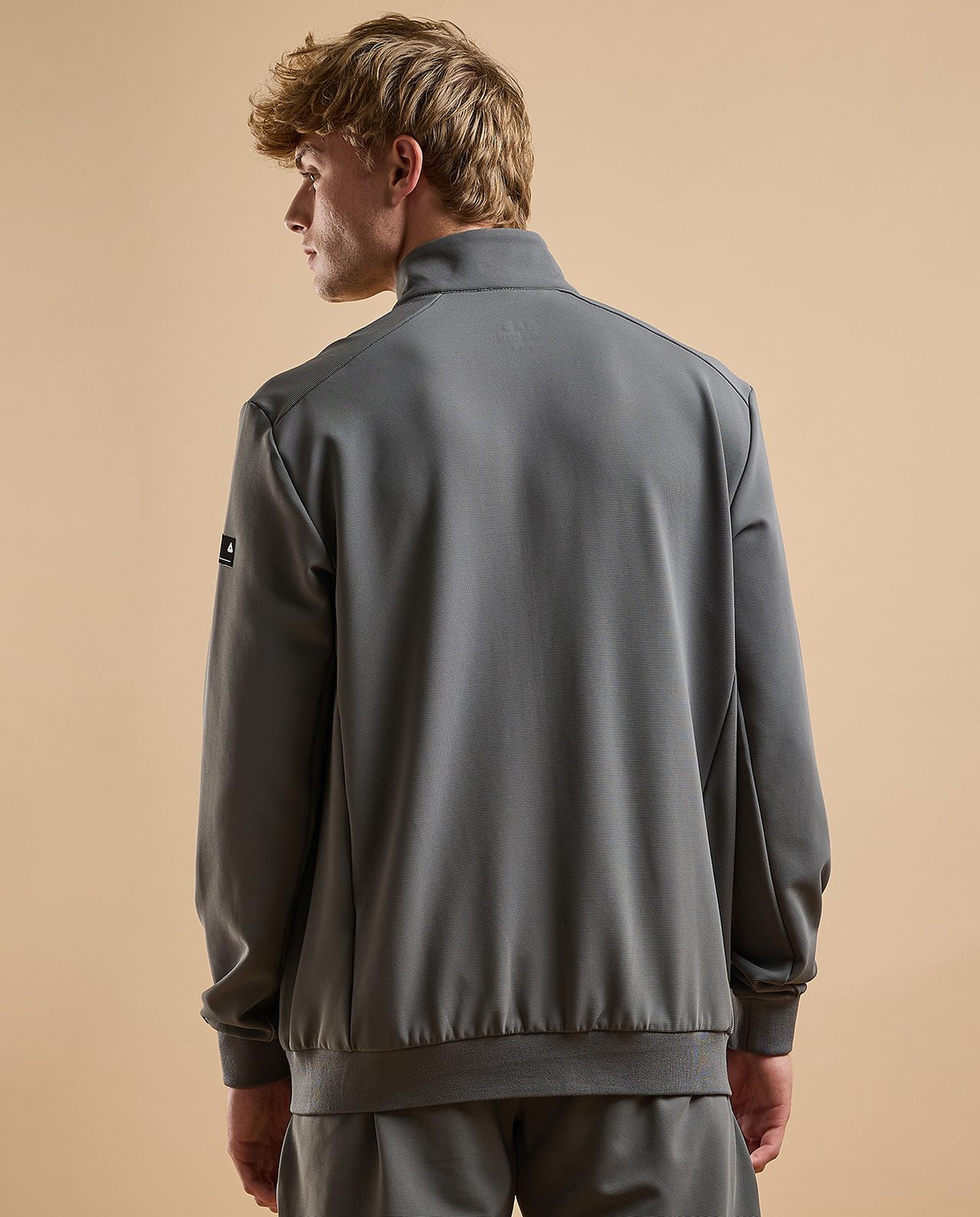 Solid Jacket with Zipper Closure