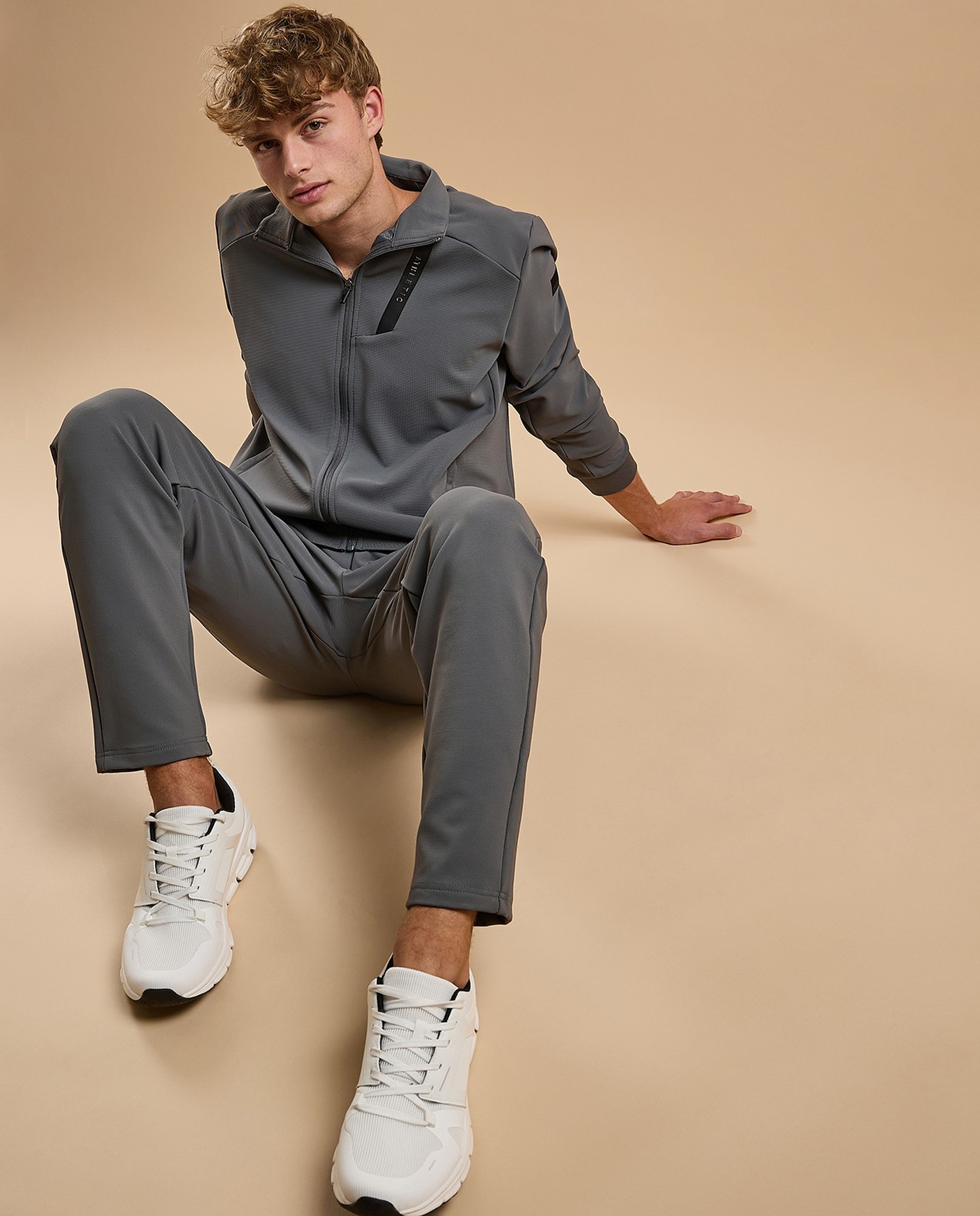 Solid Jacket with Zipper Closure