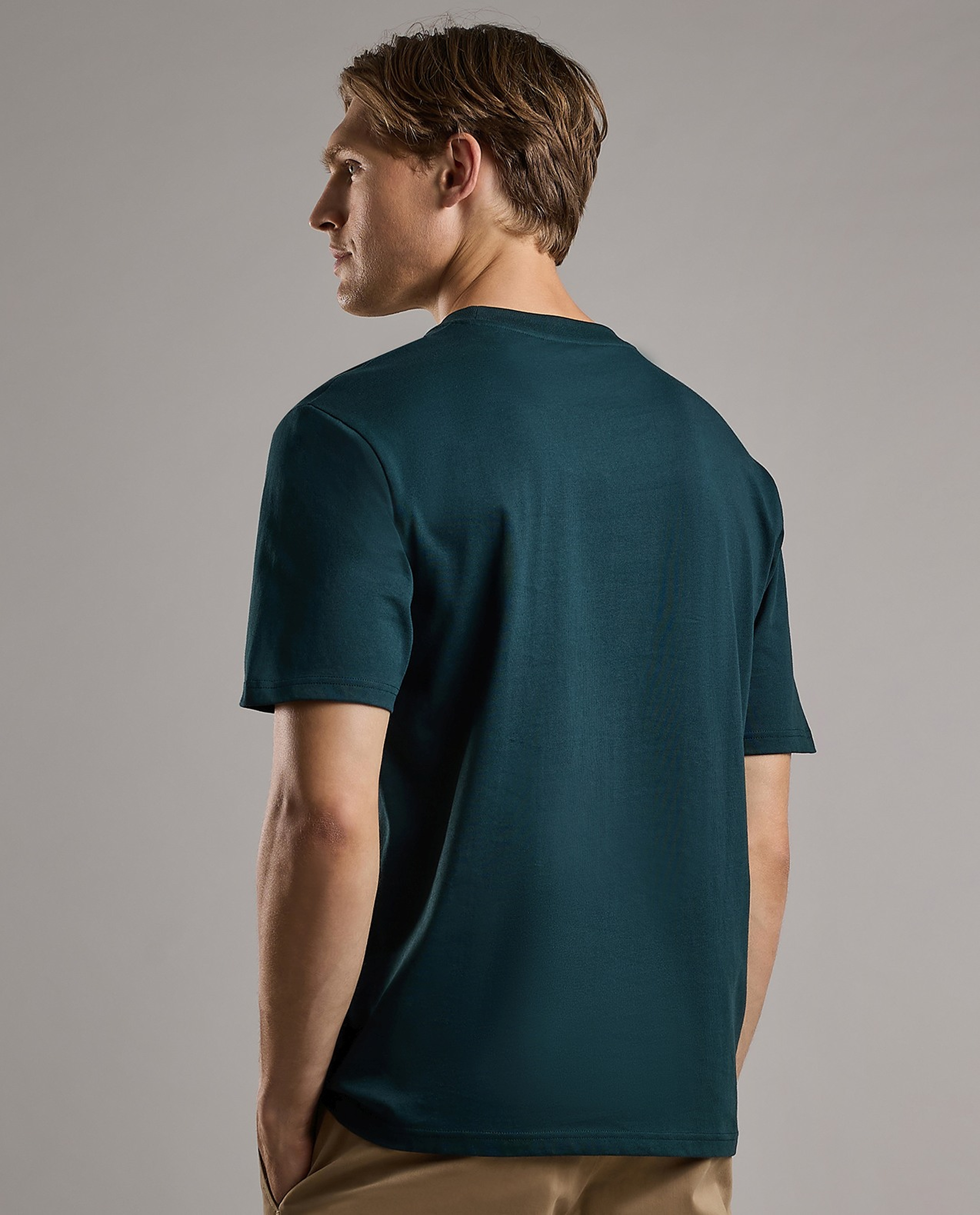 Typography Print T-Shirt with Crew Neck and Short Sleeves