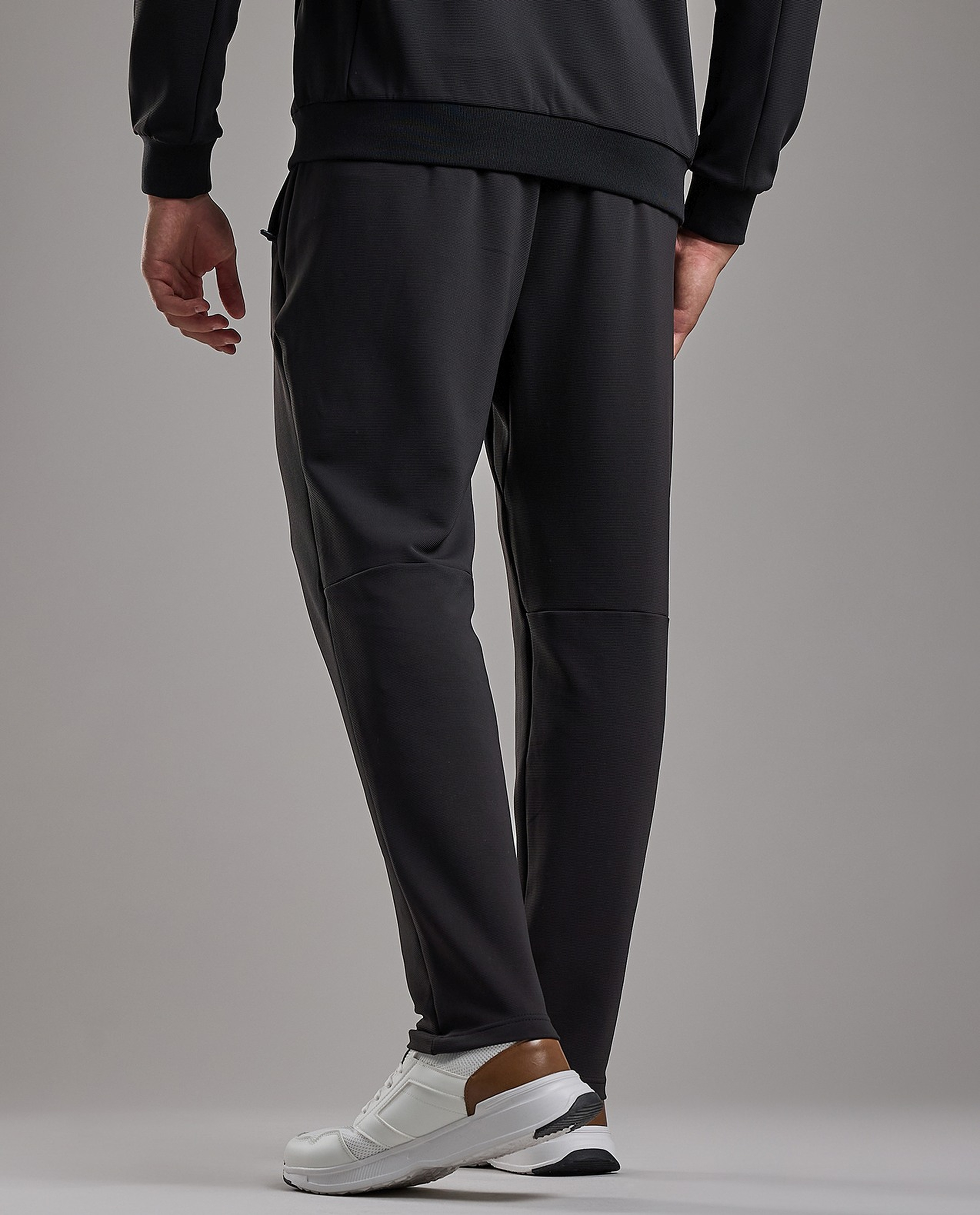 Solid Trackpants with Elastic Waist