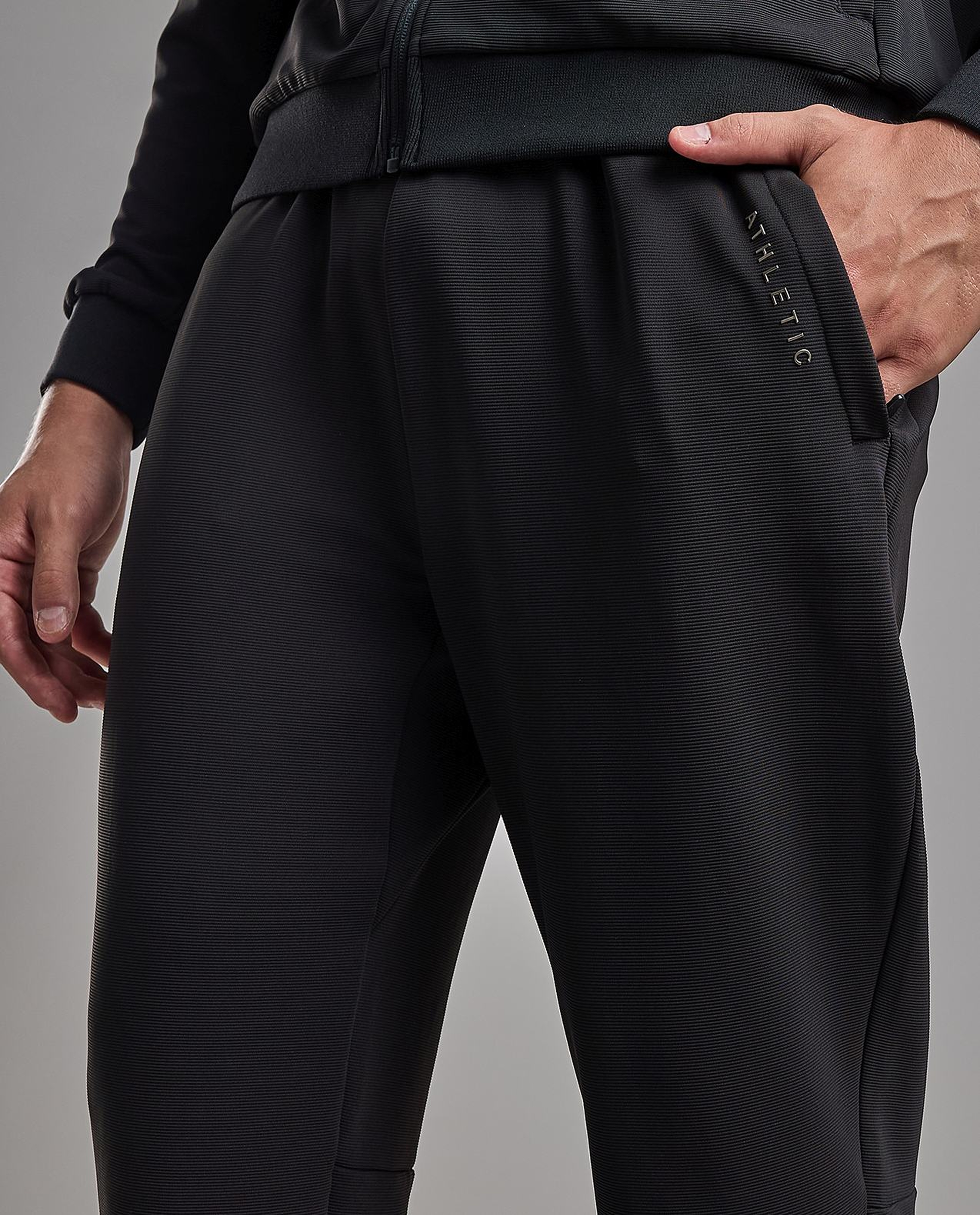 Solid Trackpants with Elastic Waist