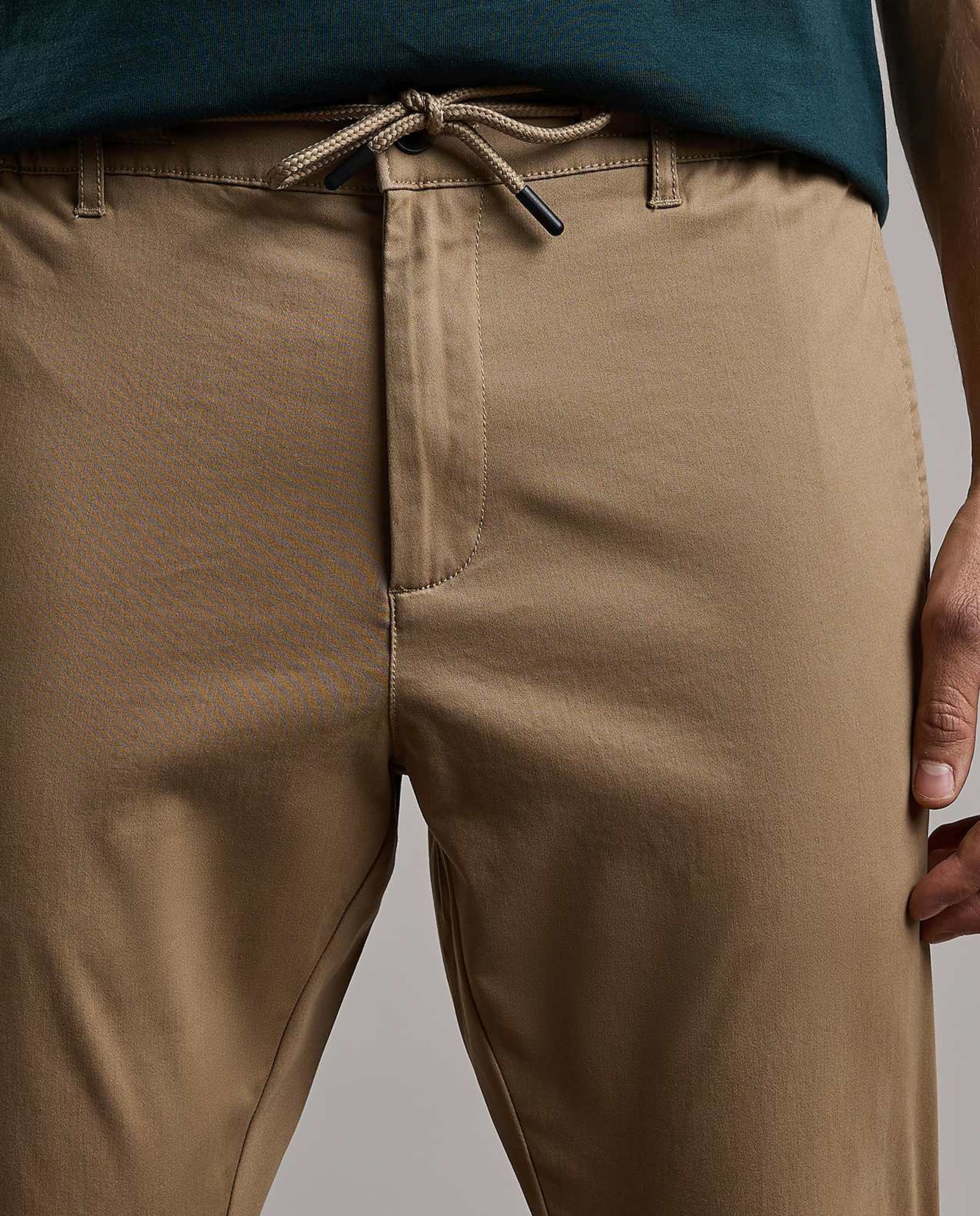 Solid Jogger Pants with Drawstring Waist