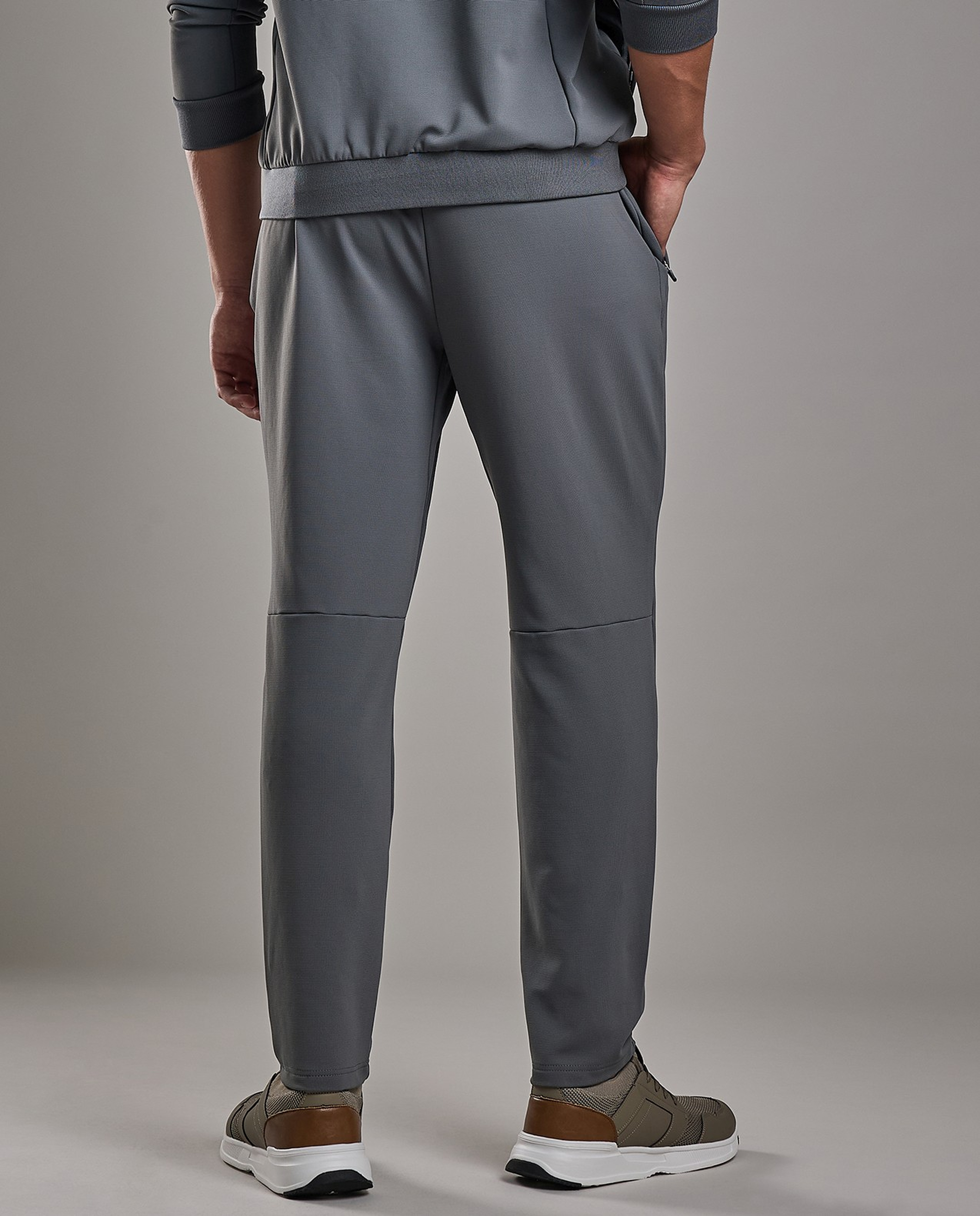 Solid Trackpants with Elastic Waist