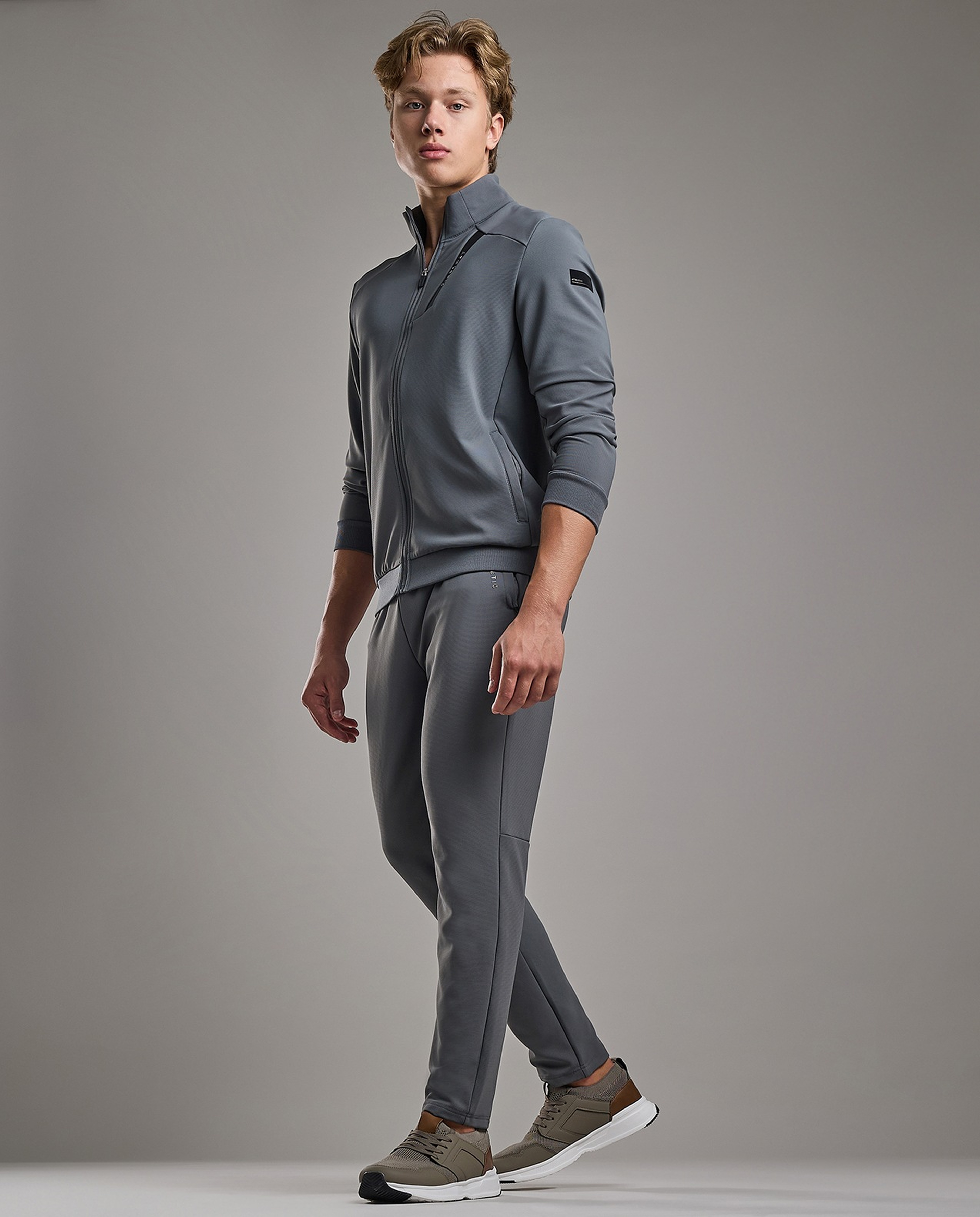 Solid Trackpants with Elastic Waist