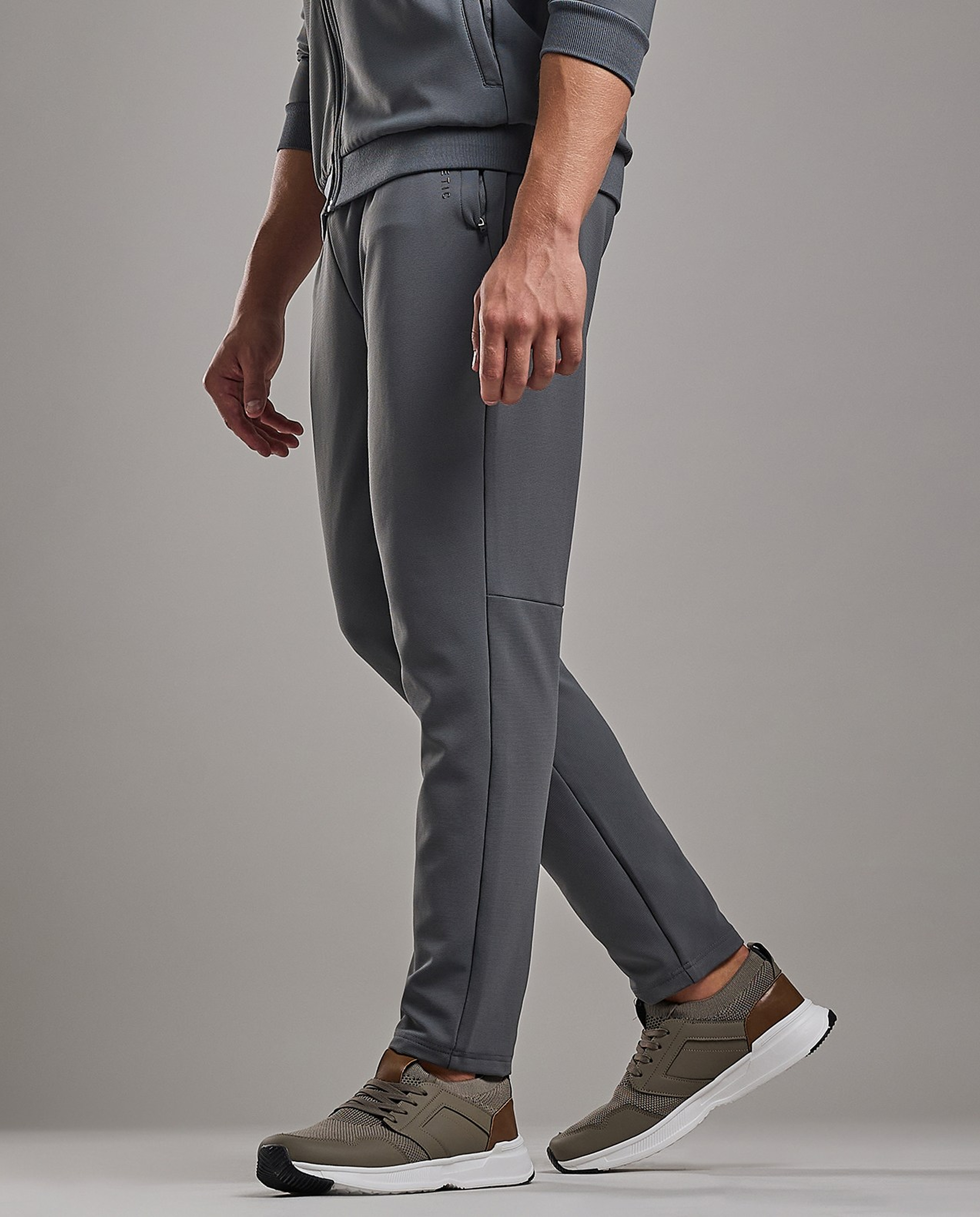 Solid Trackpants with Elastic Waist