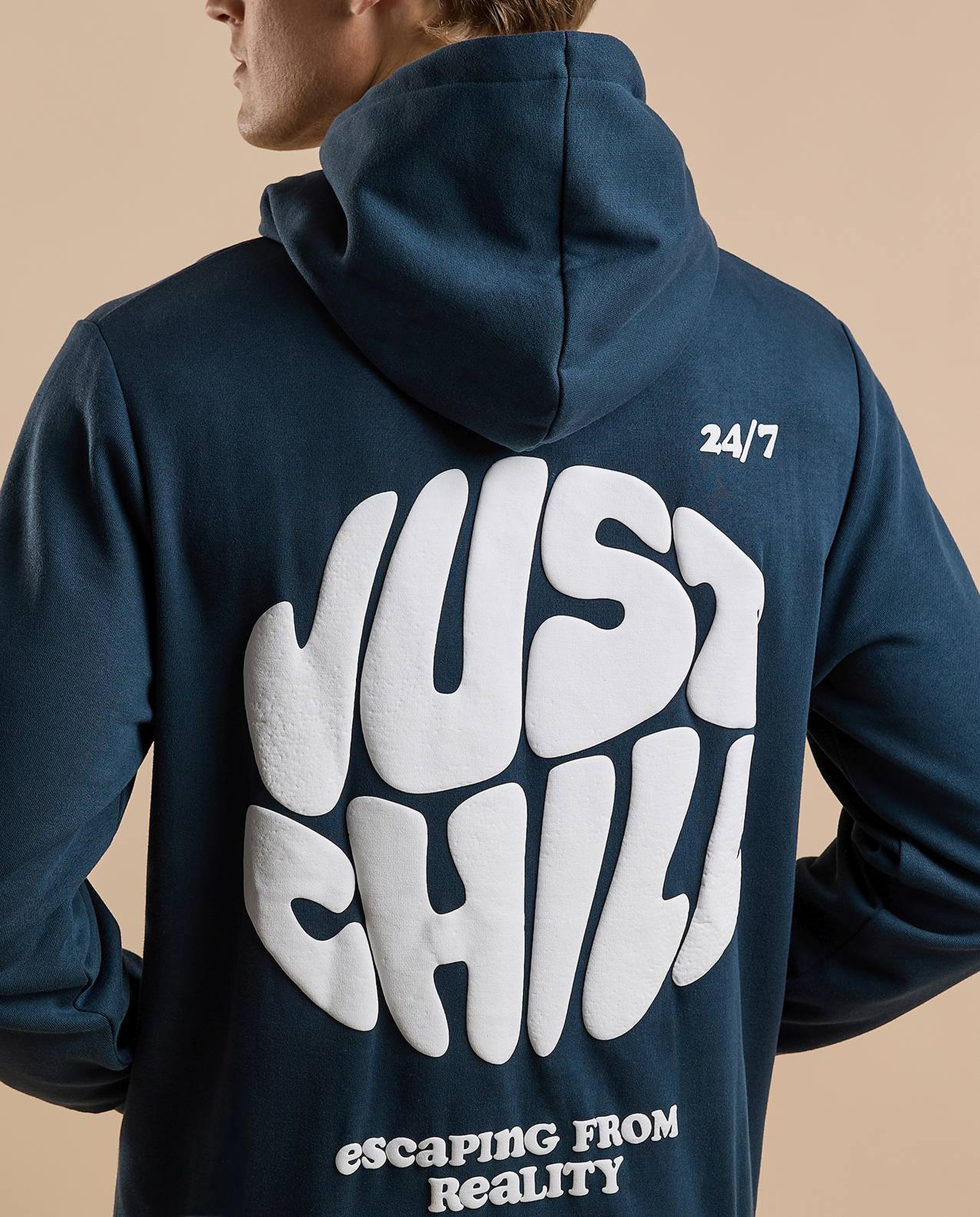 Printed Hoodie with Long Sleeves