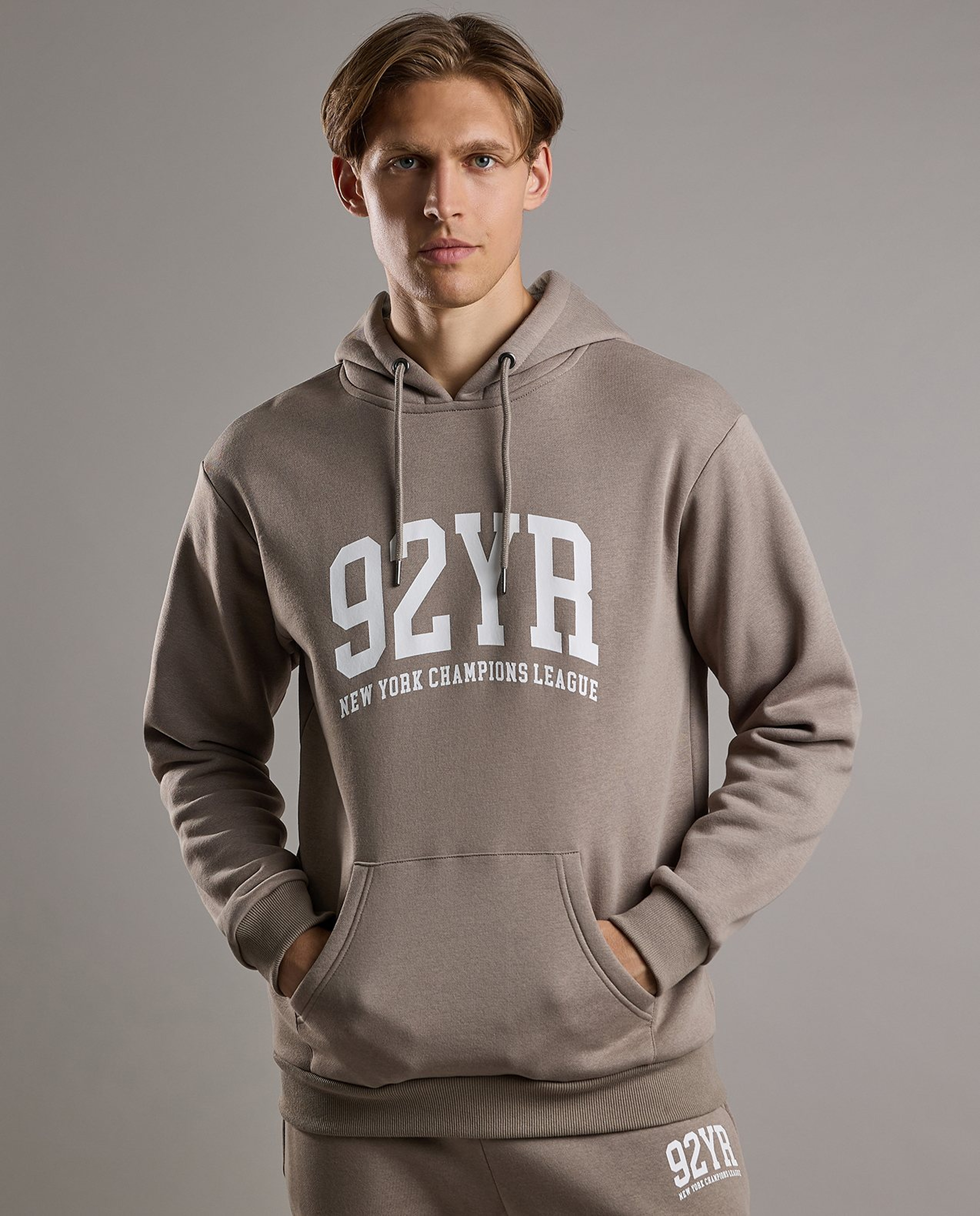 Printed Hoodie with Long Sleeves