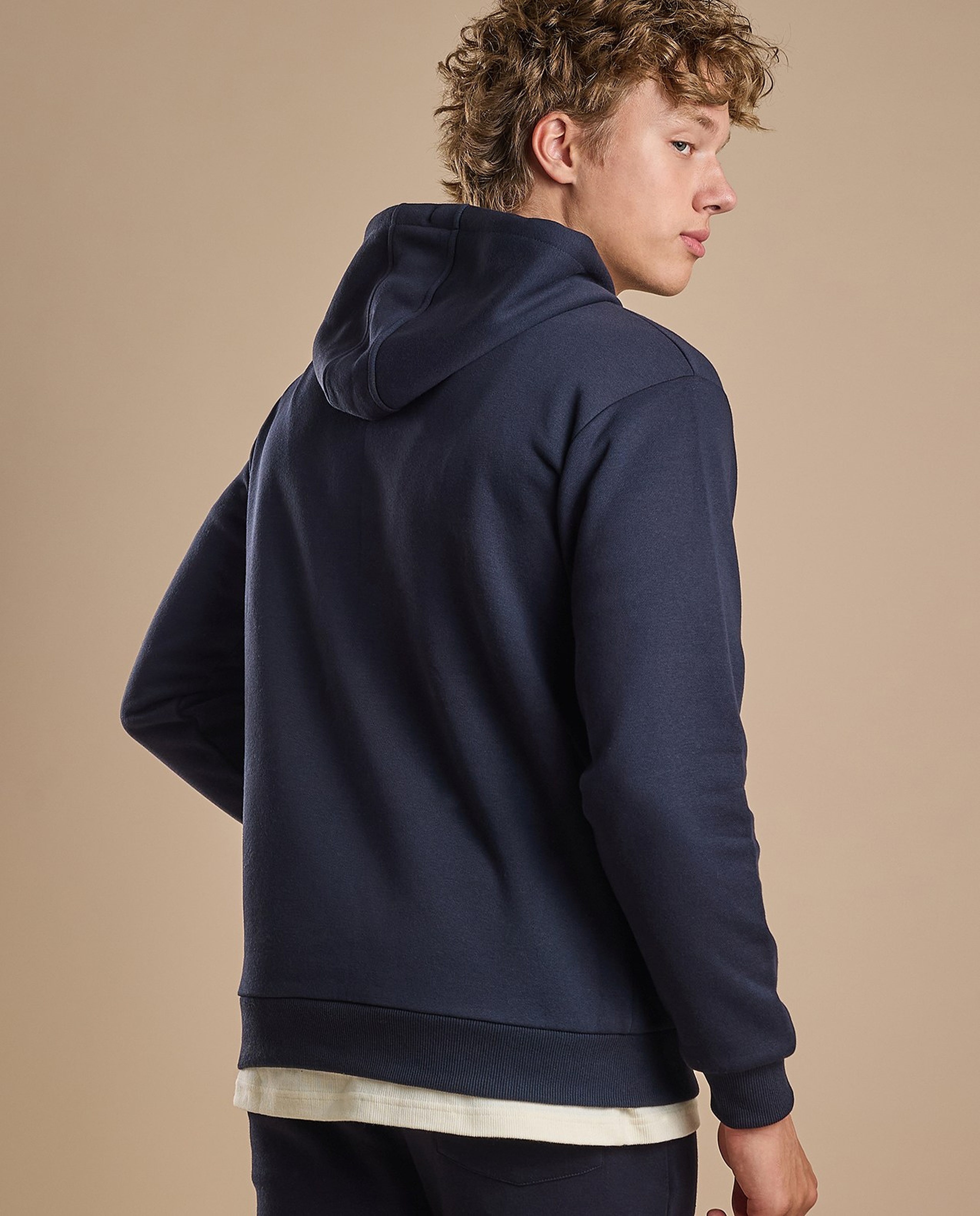 Printed Hoodie with Long Sleeves