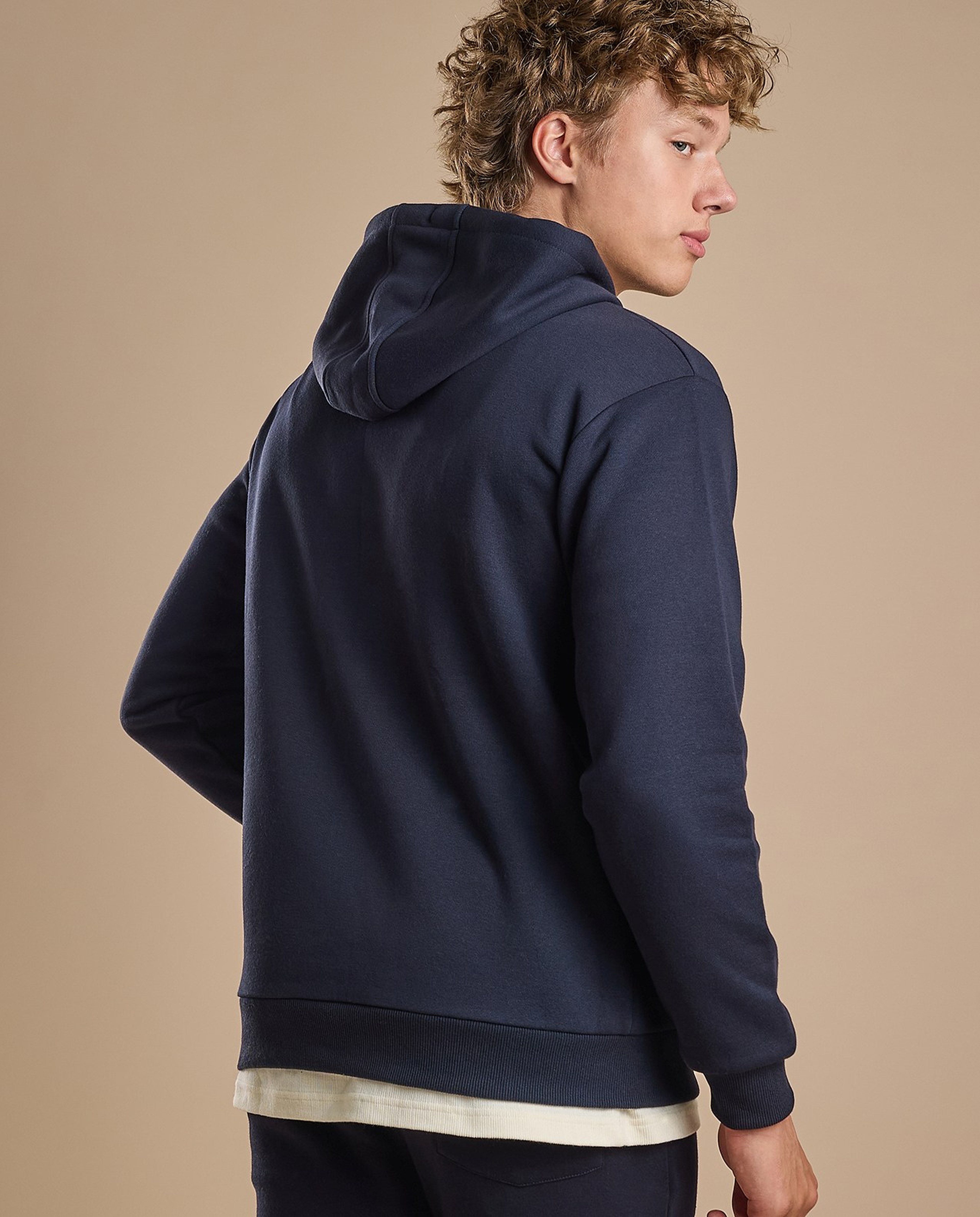 Printed Hoodie with Long Sleeves