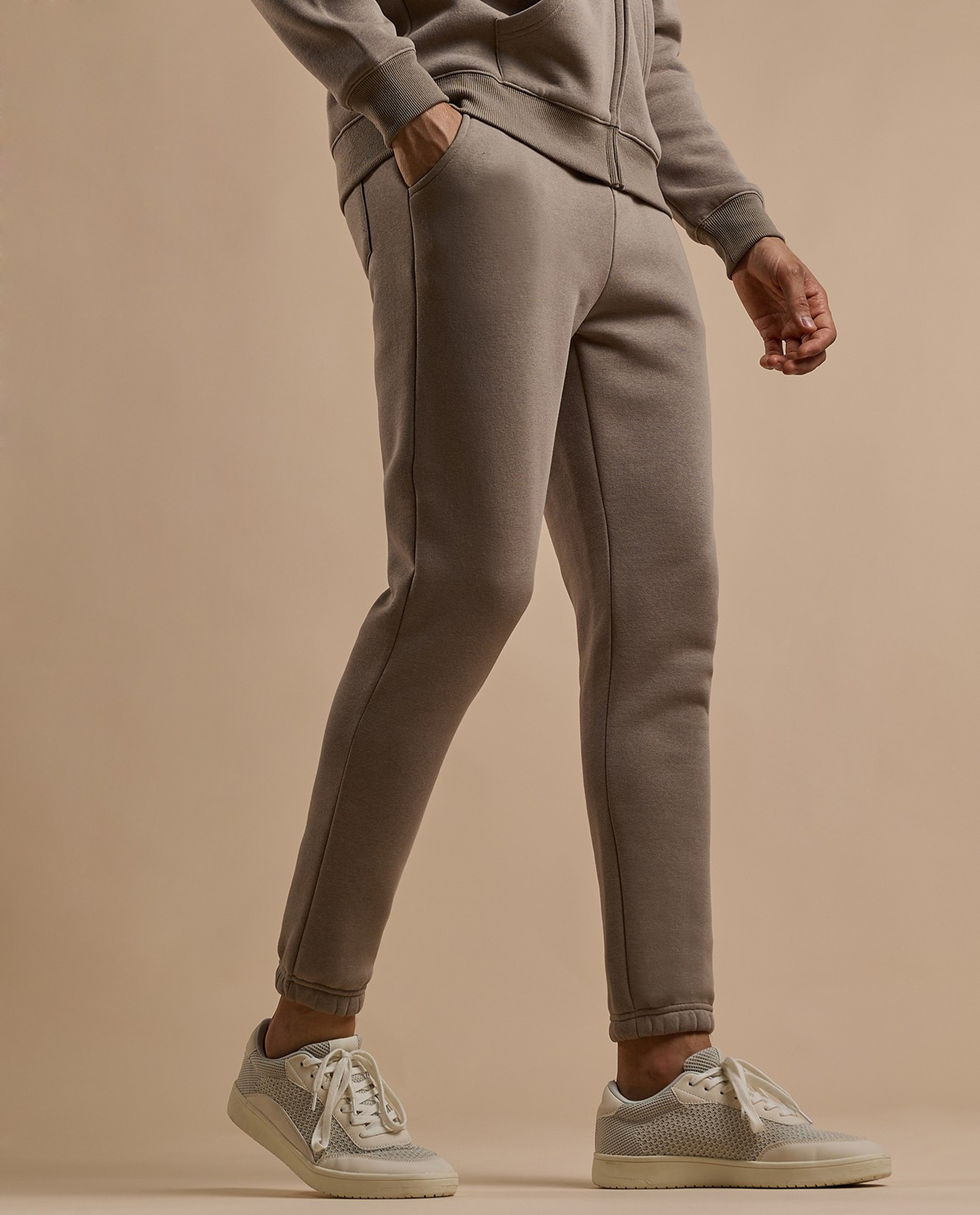 Solid Joggers with Drawstring Waist