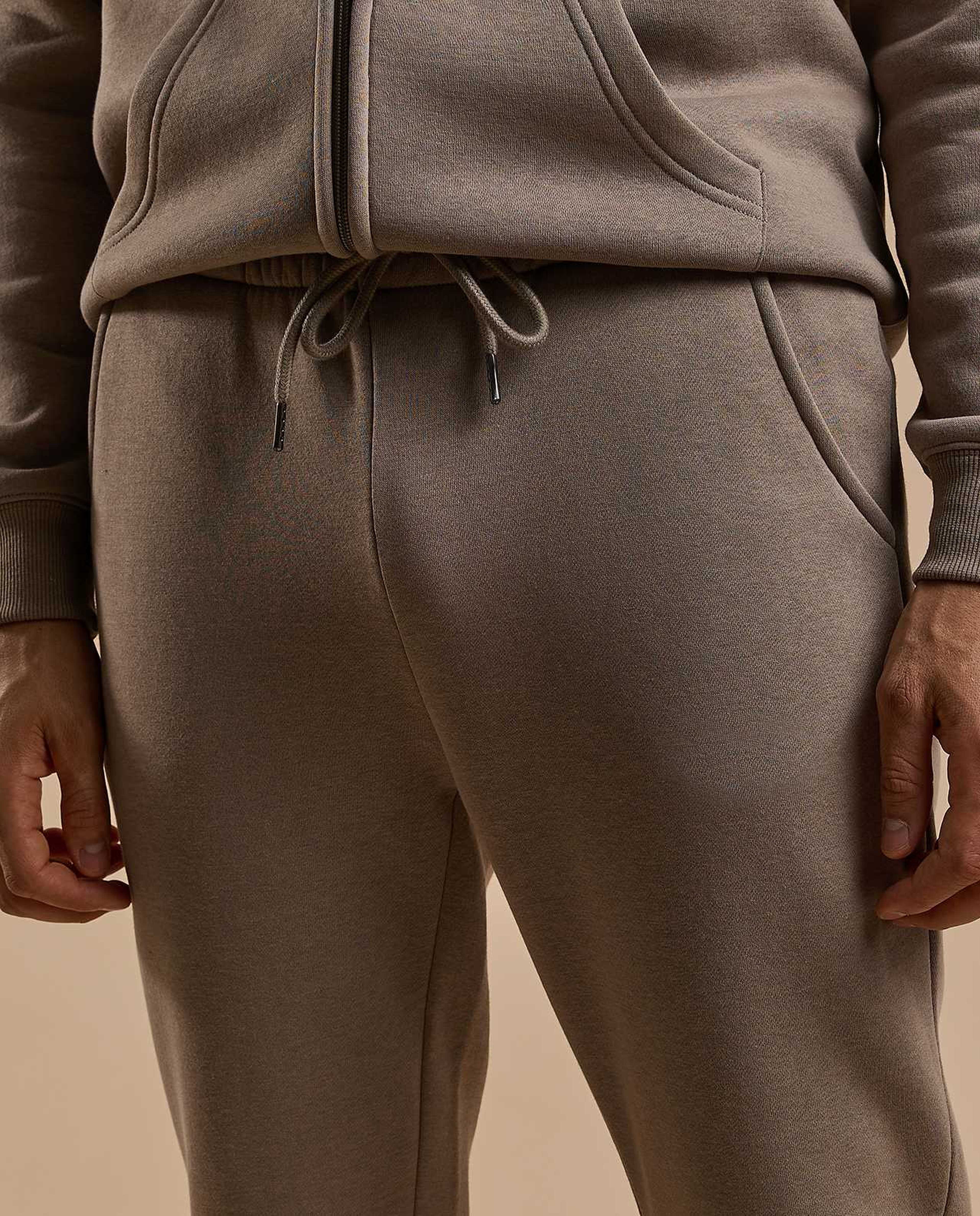 Solid Joggers with Drawstring Waist