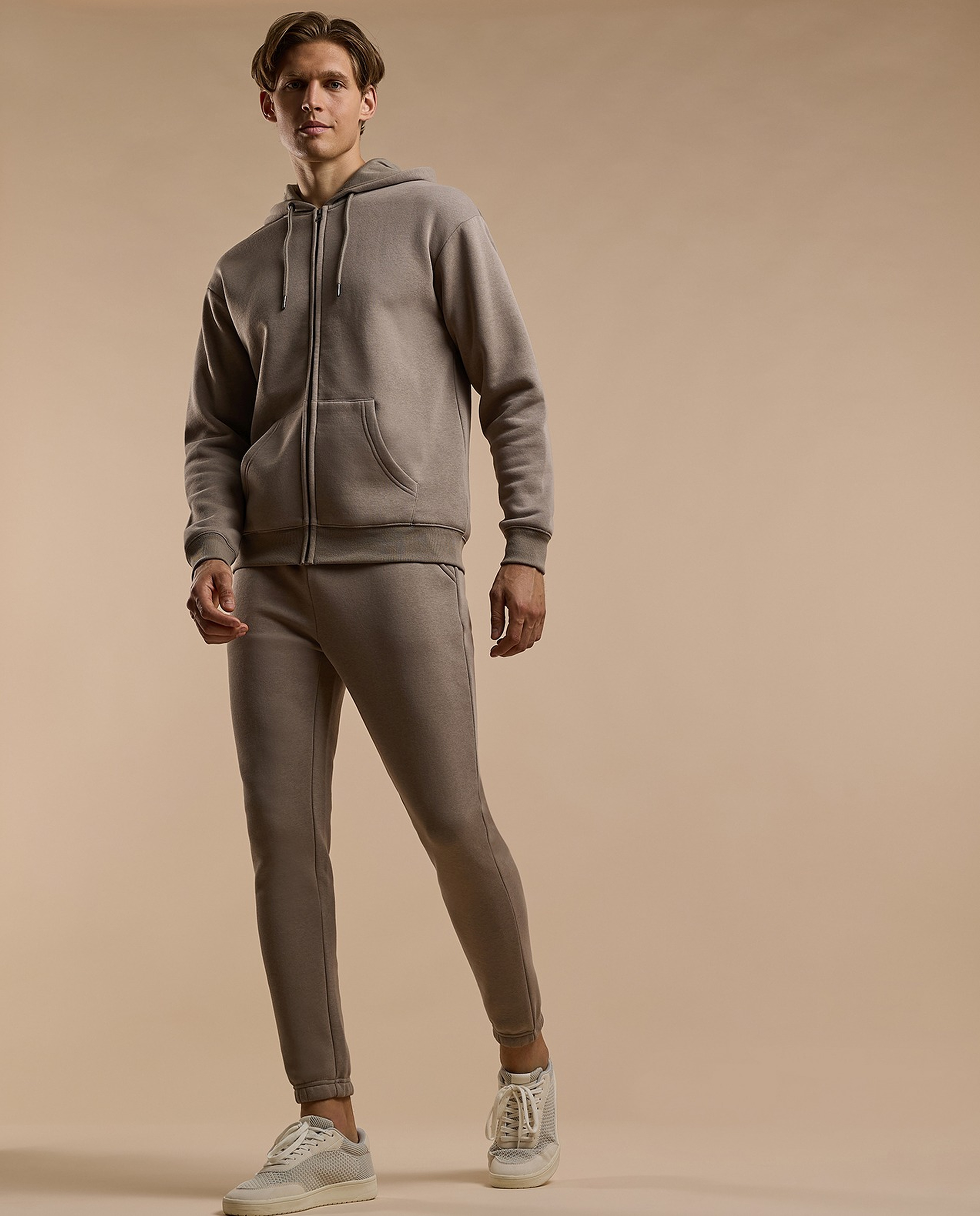 Solid Joggers with Drawstring Waist