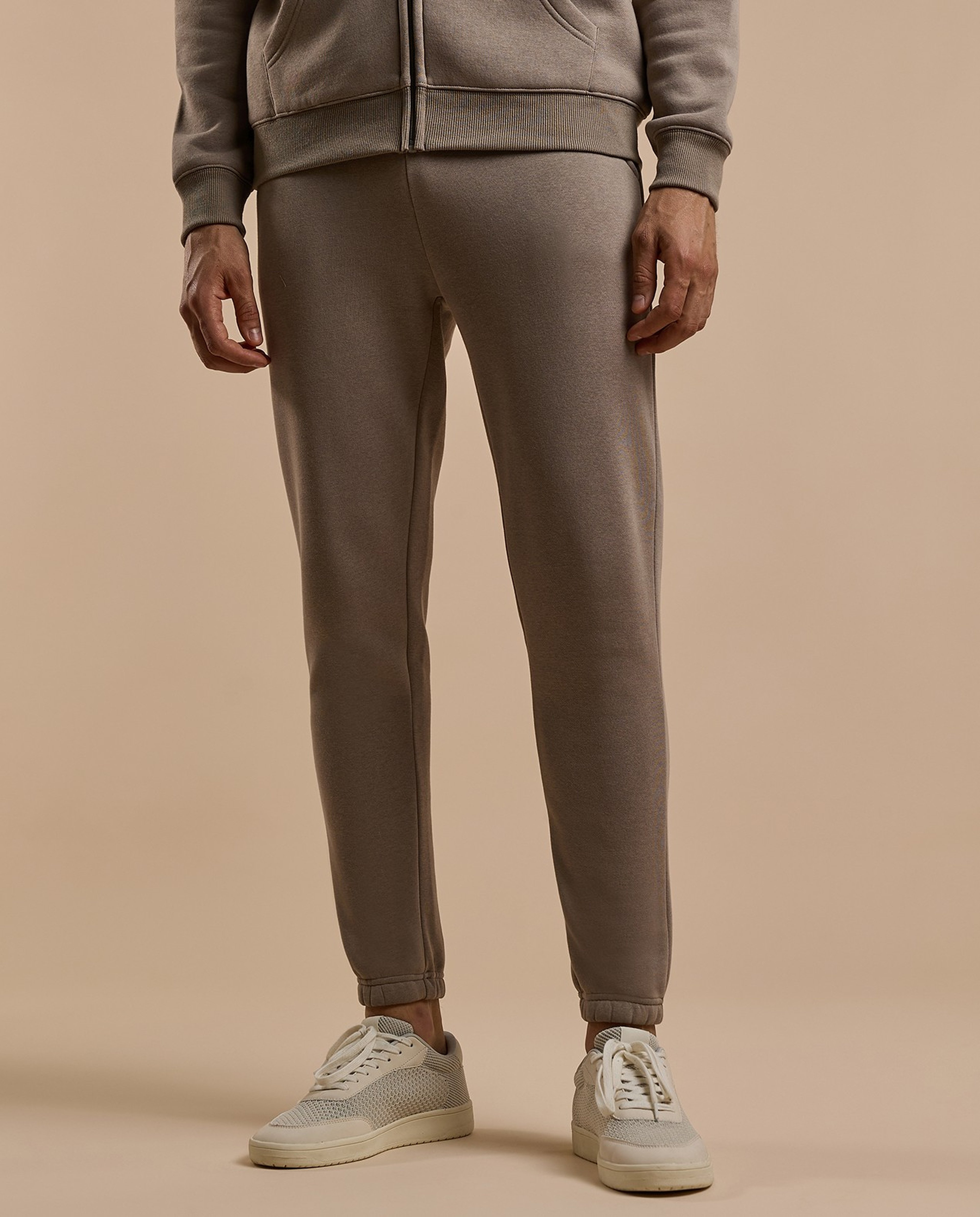 Solid Joggers with Drawstring Waist