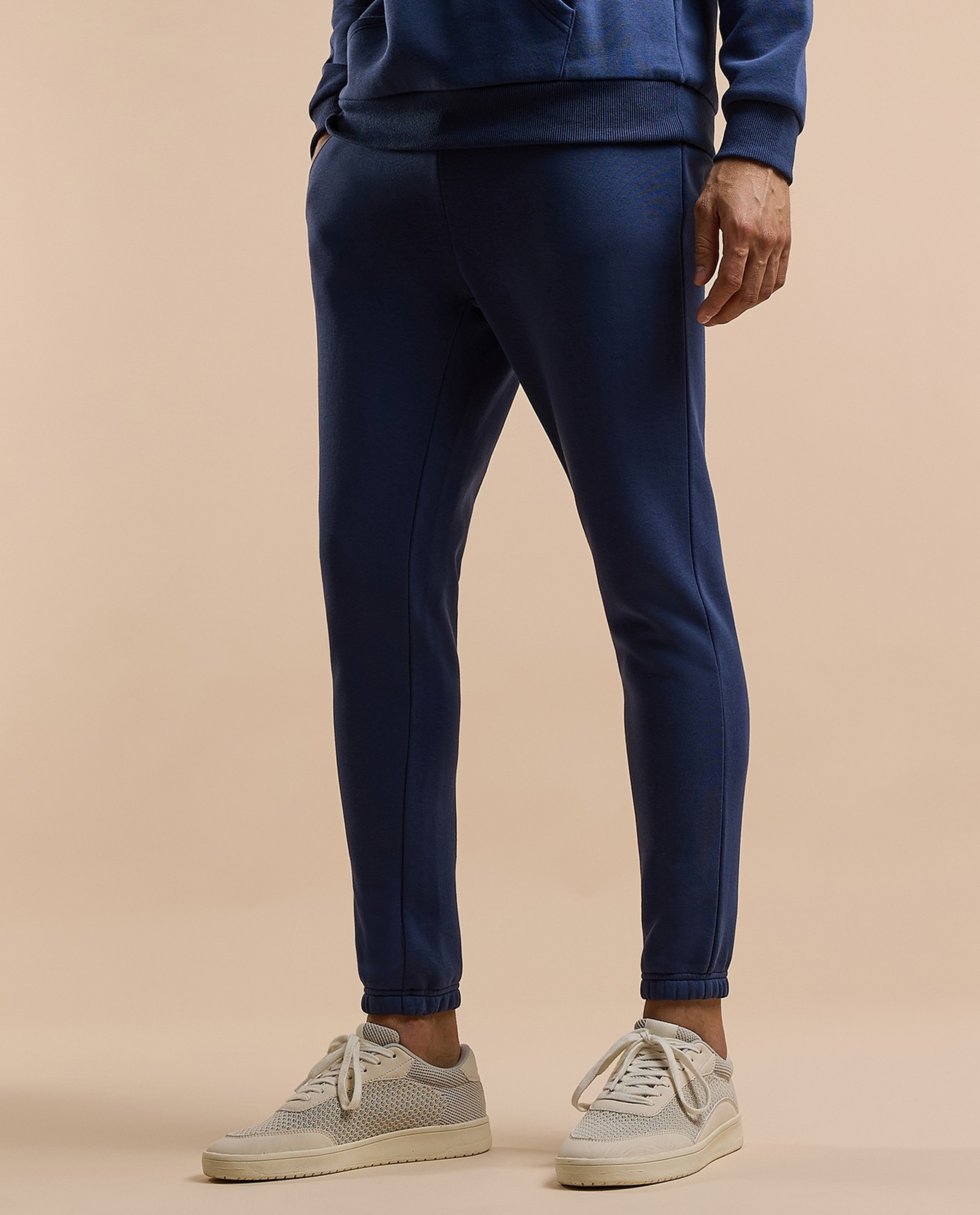 Solid Joggers with Drawstring Waist