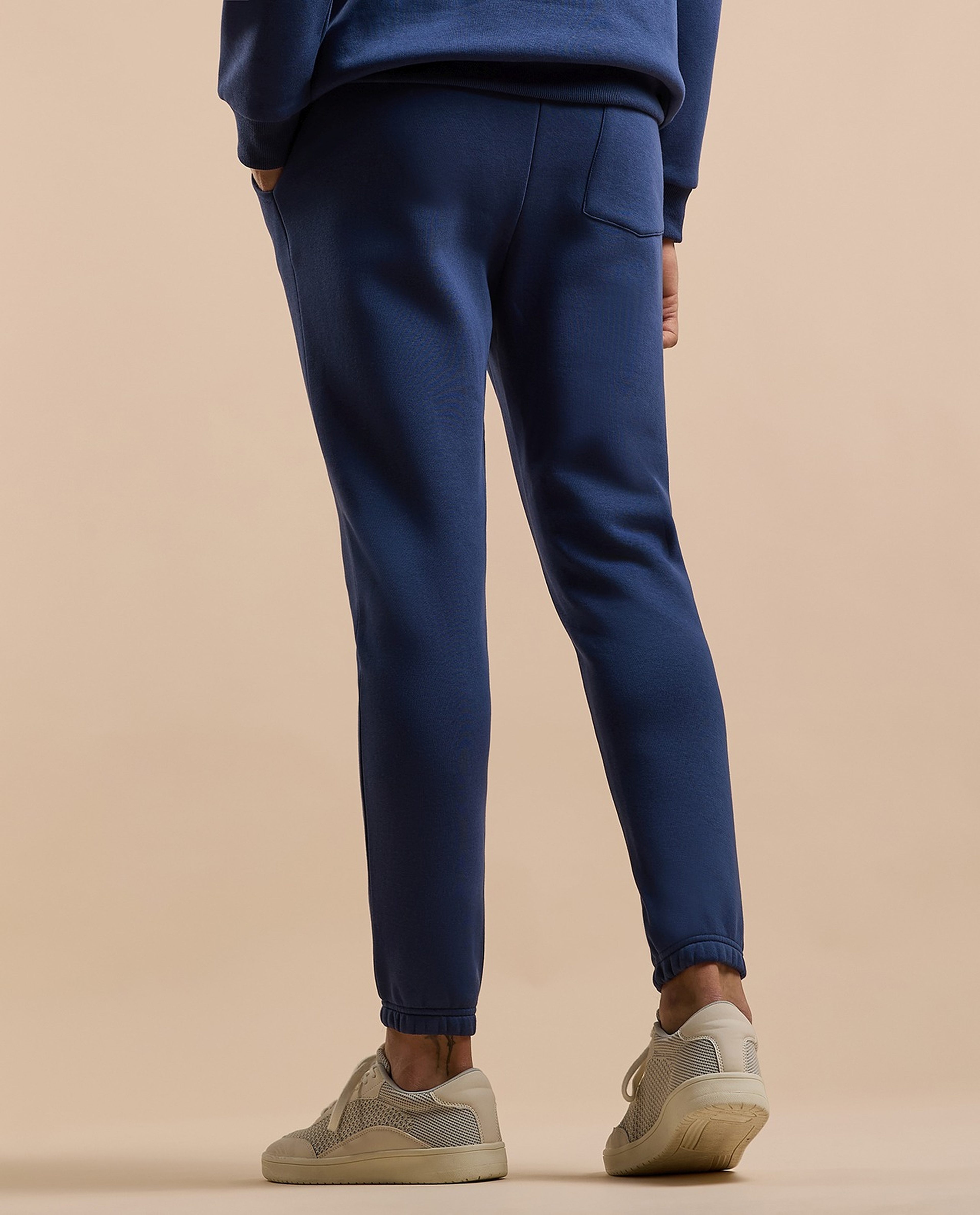 Solid Joggers with Drawstring Waist