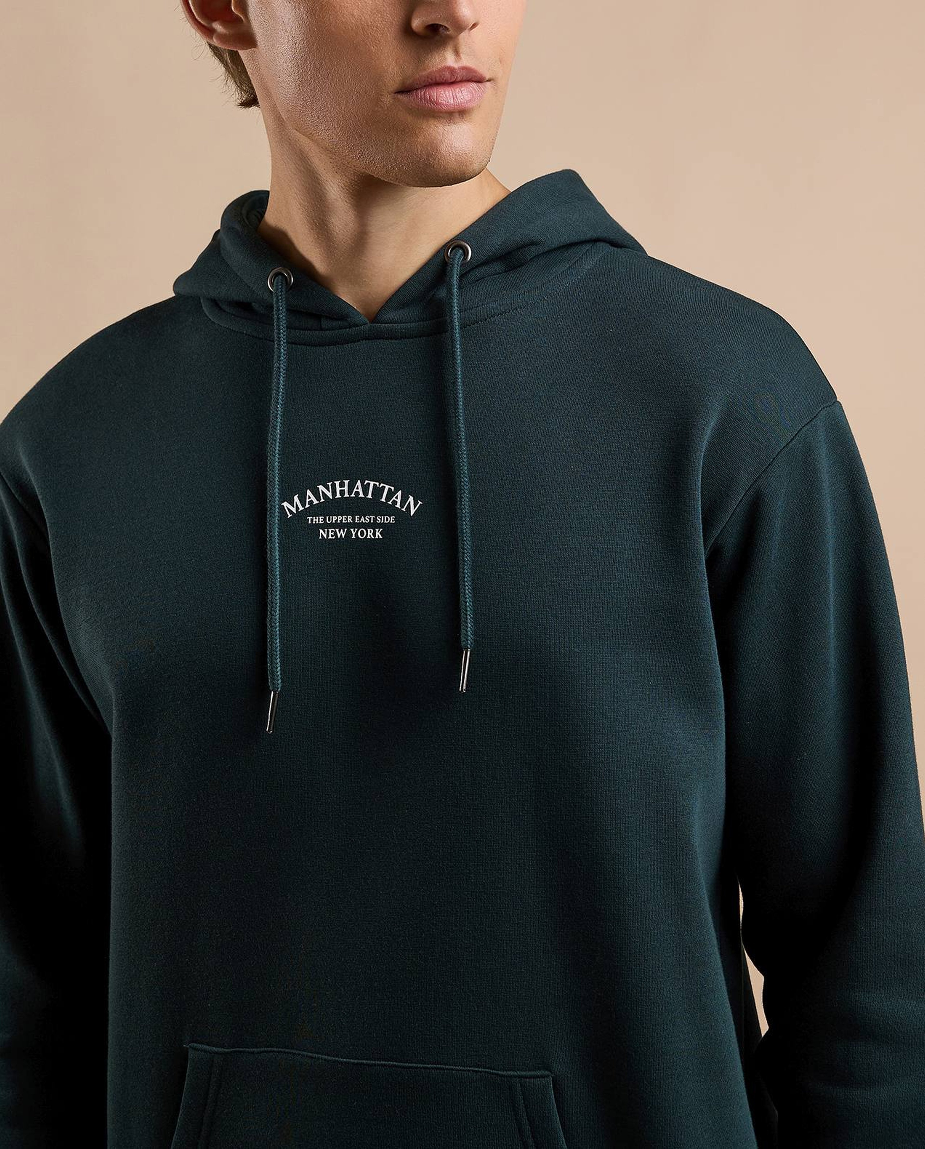 Printed Hoodie with Long Sleeves