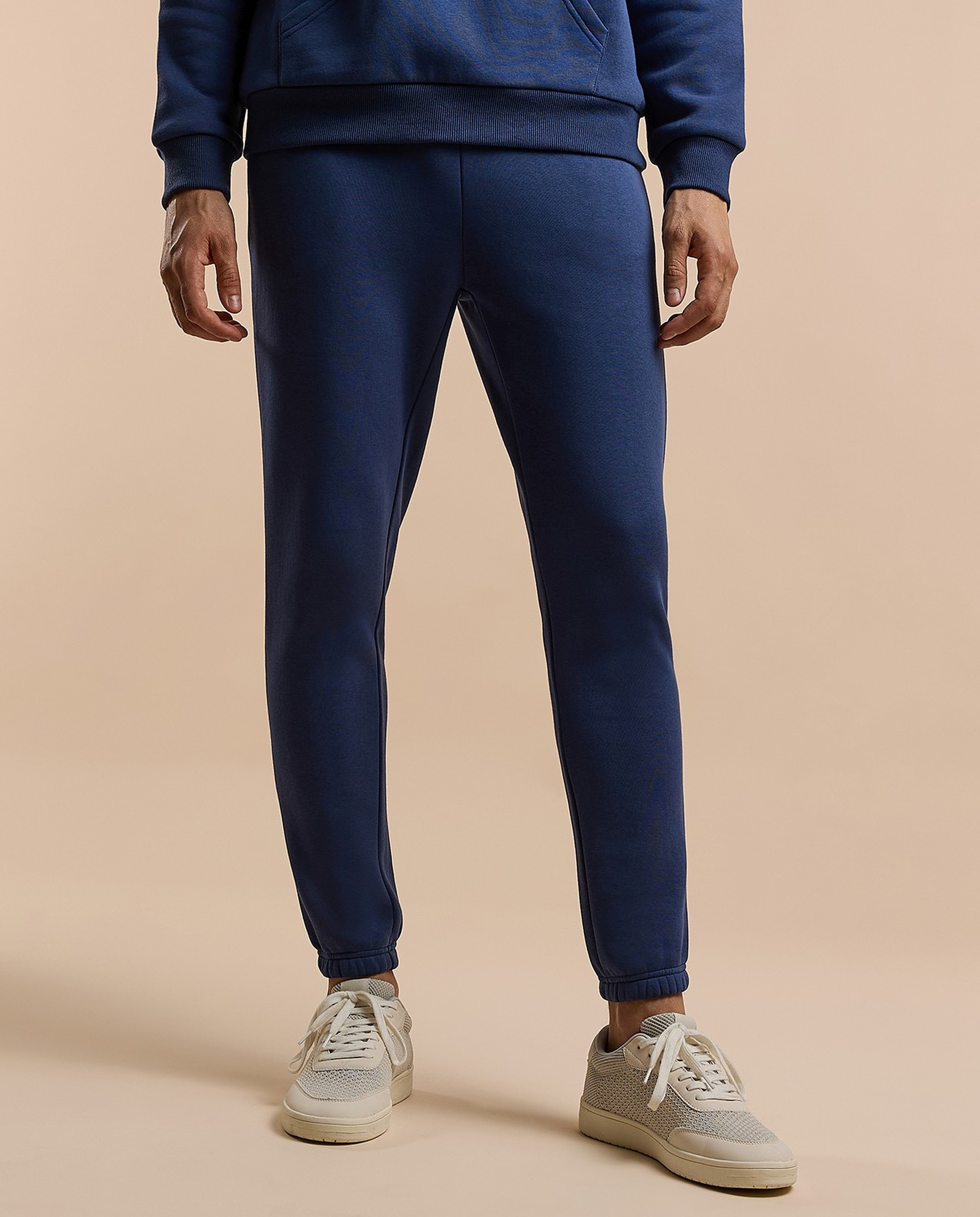 Solid Joggers with Drawstring Waist