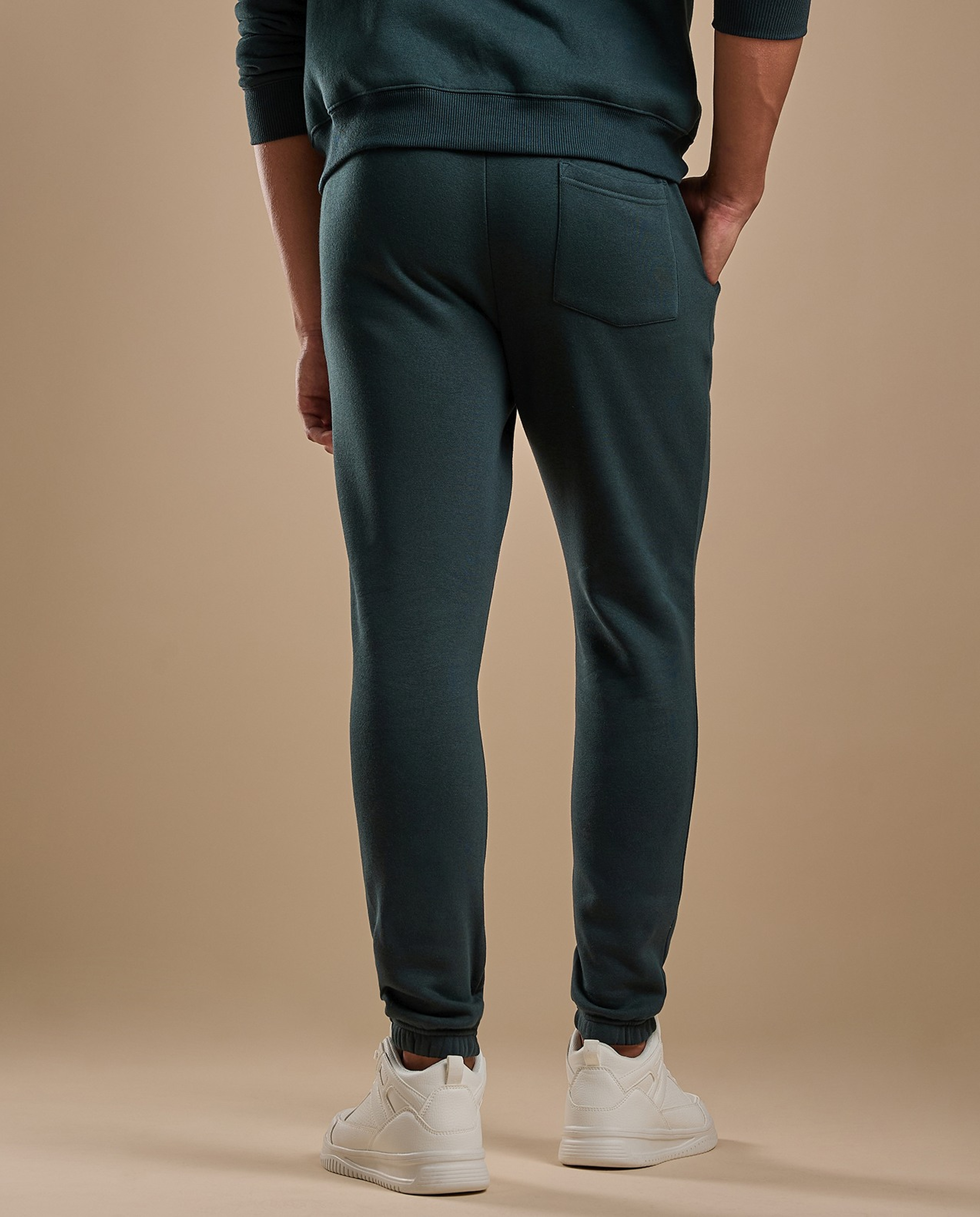 Solid Joggers with Drawstring Waist