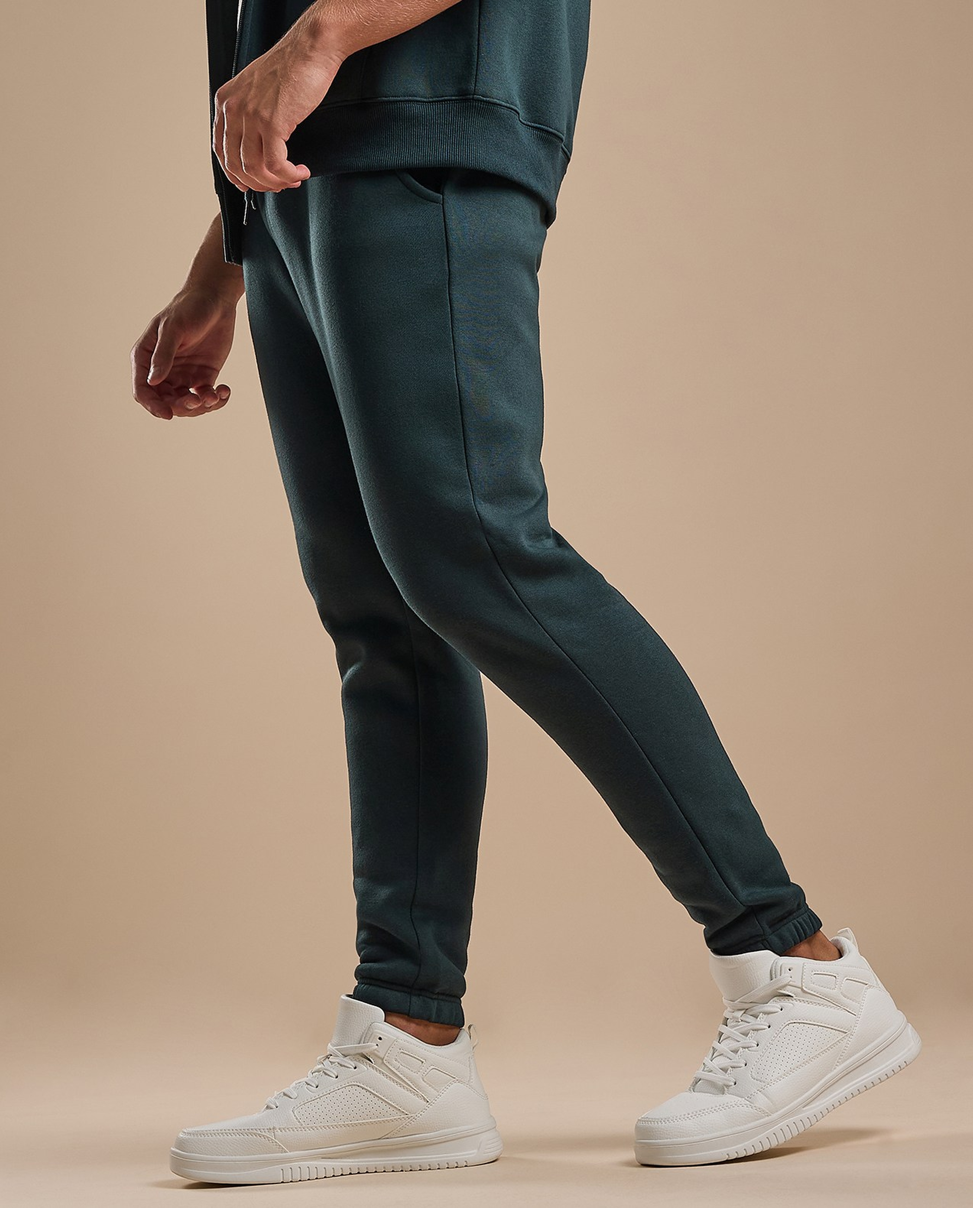 Solid Joggers with Drawstring Waist