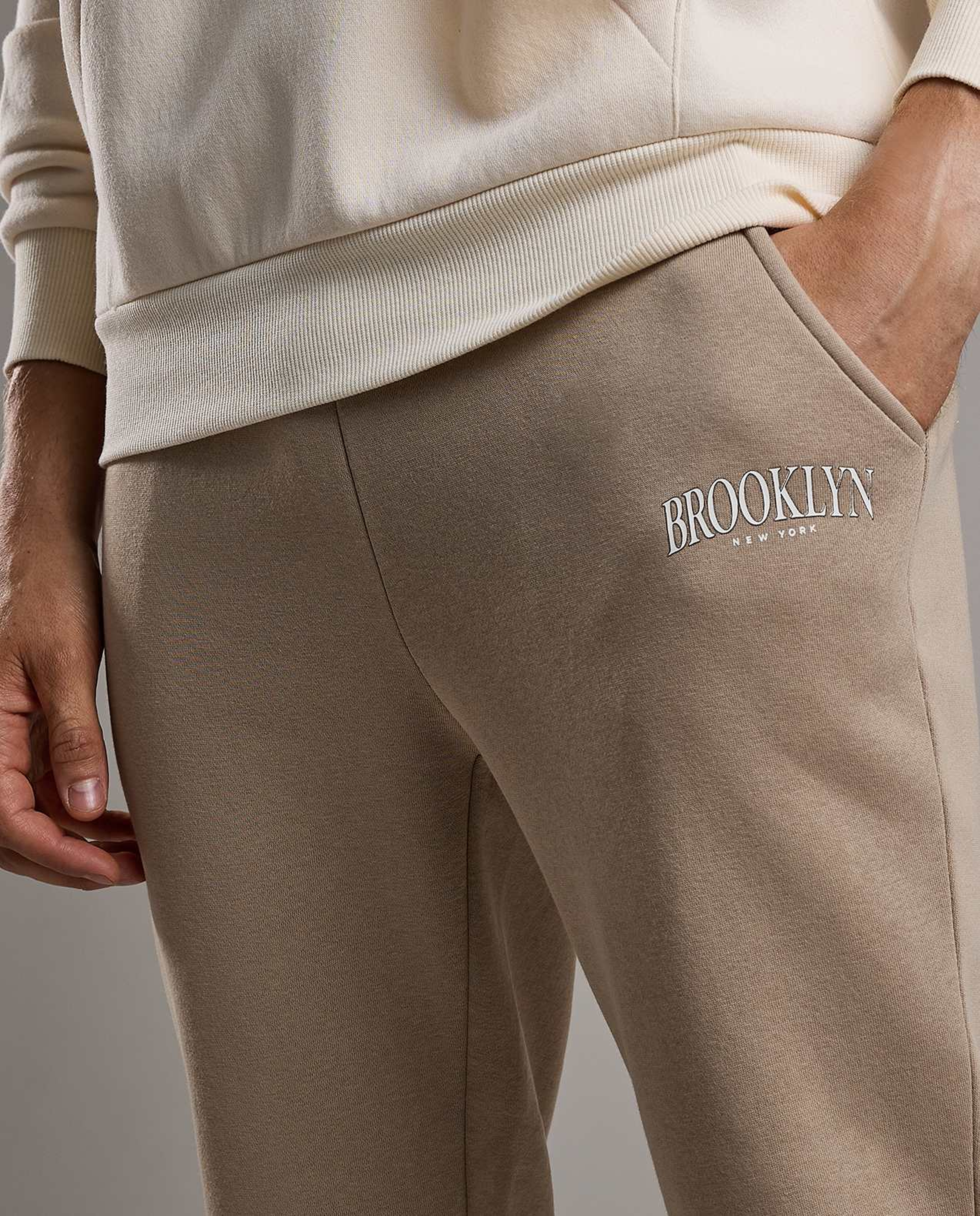 Embroidery Detail Joggers with Drawstring Waist