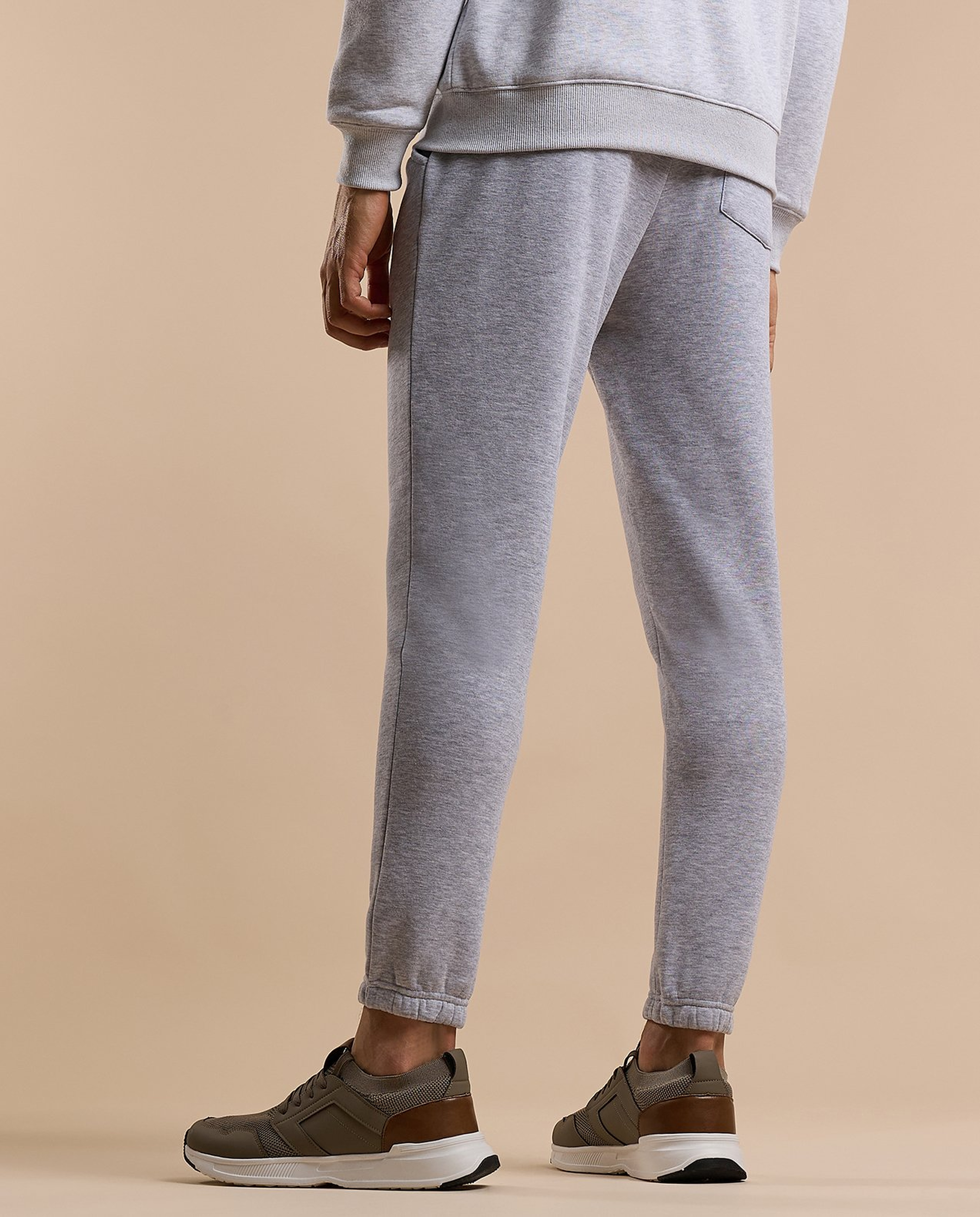 Solid Joggers with Drawstring Waist