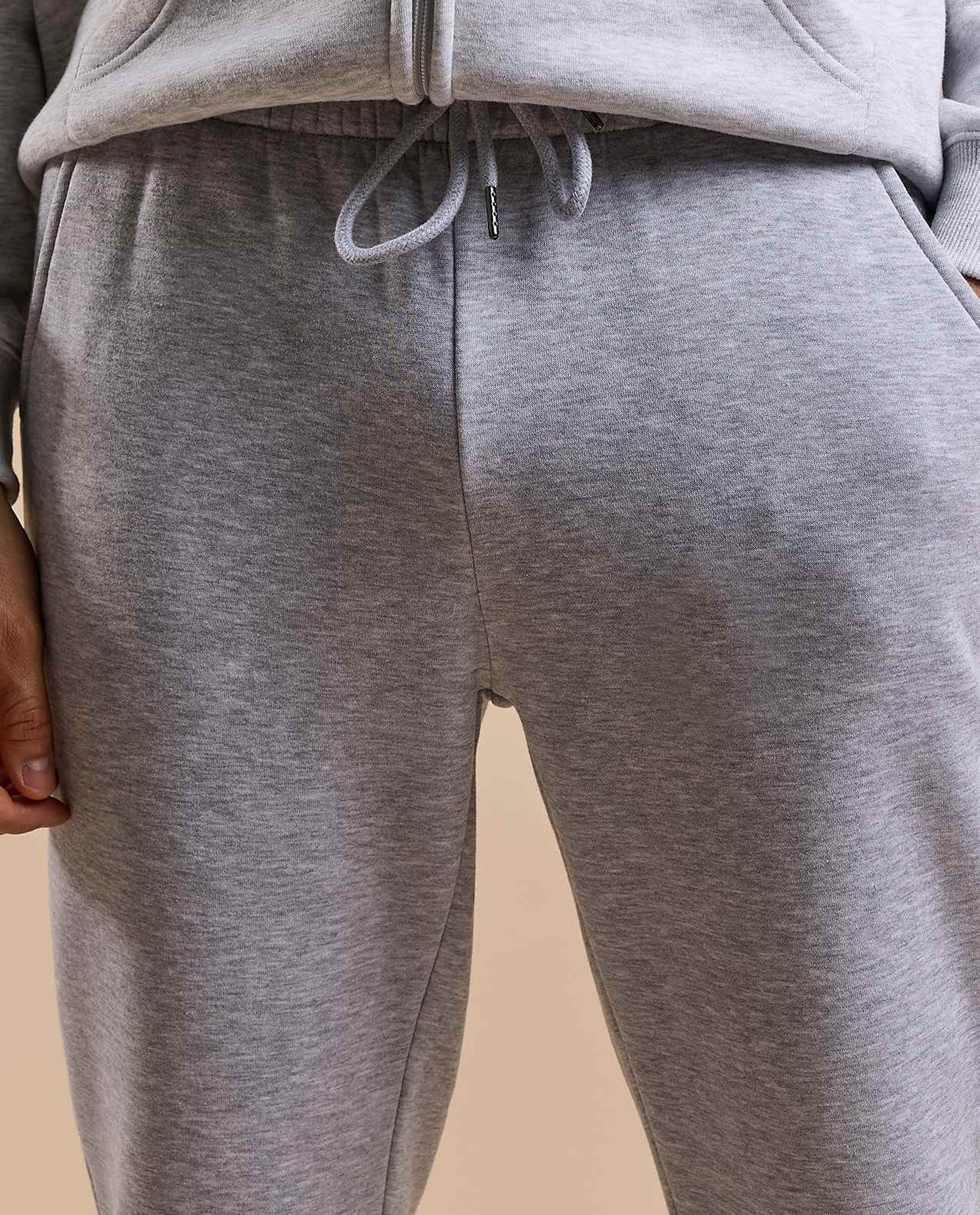 Solid Joggers with Drawstring Waist