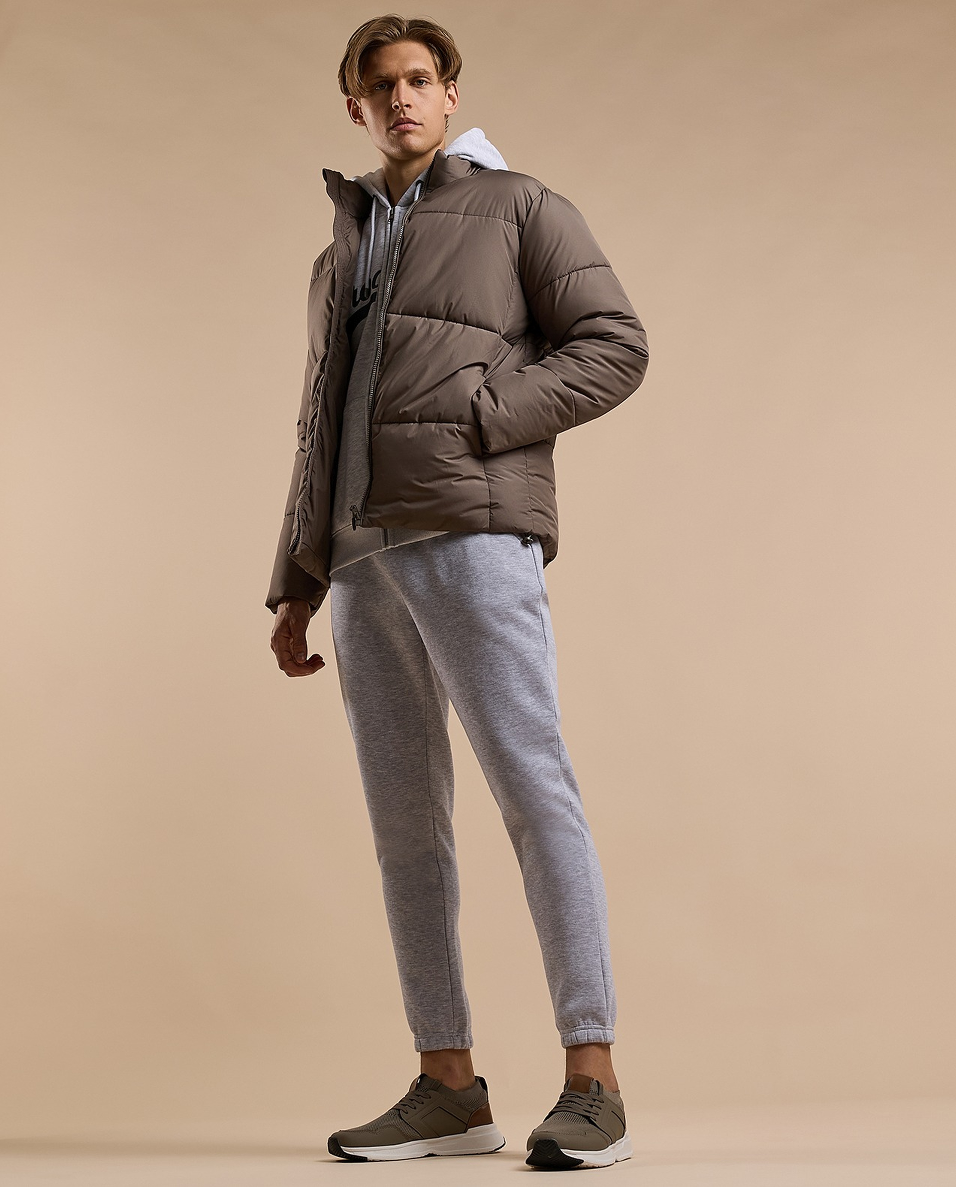 Solid Joggers with Drawstring Waist