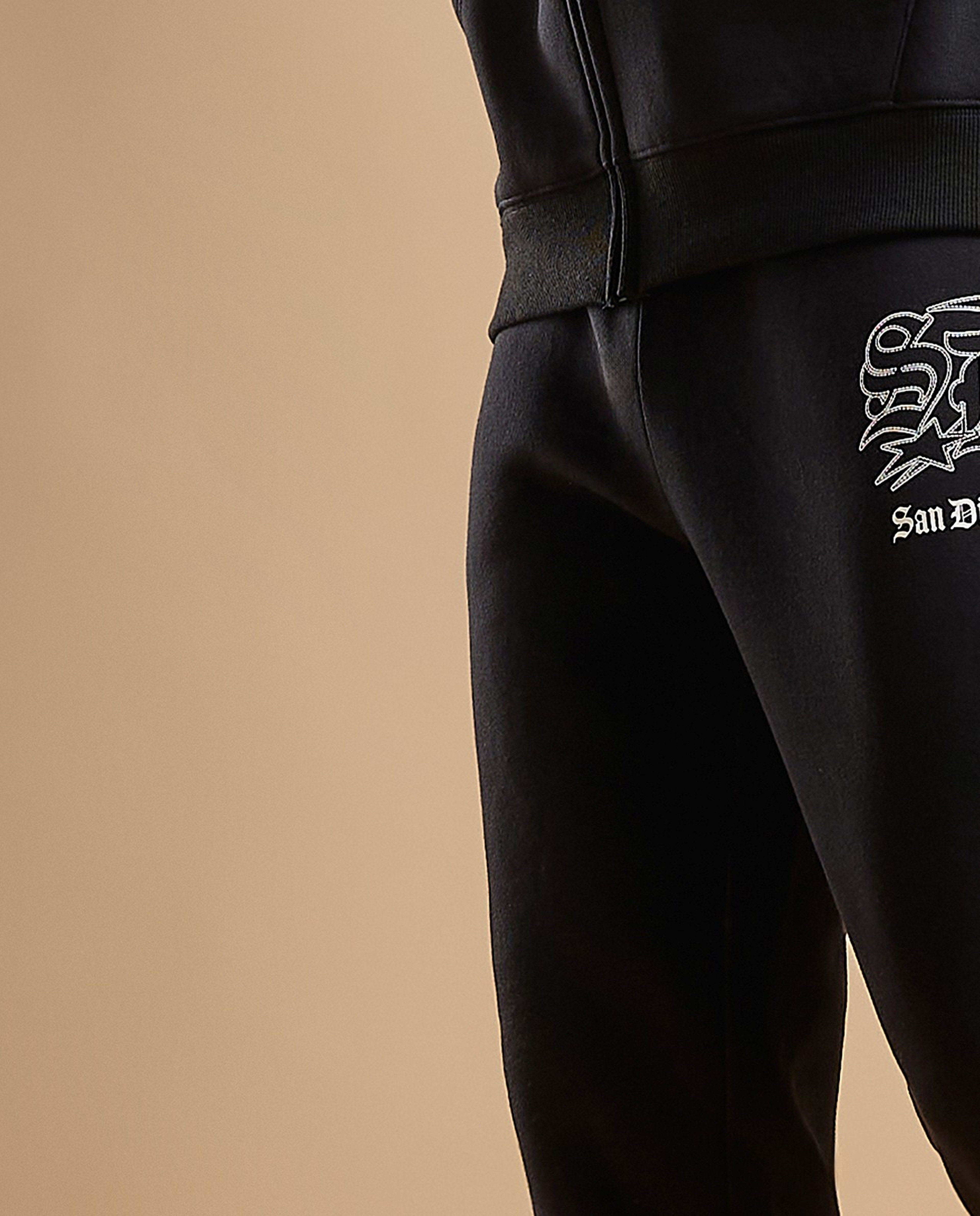 Printed Joggers with Drawstring Waist