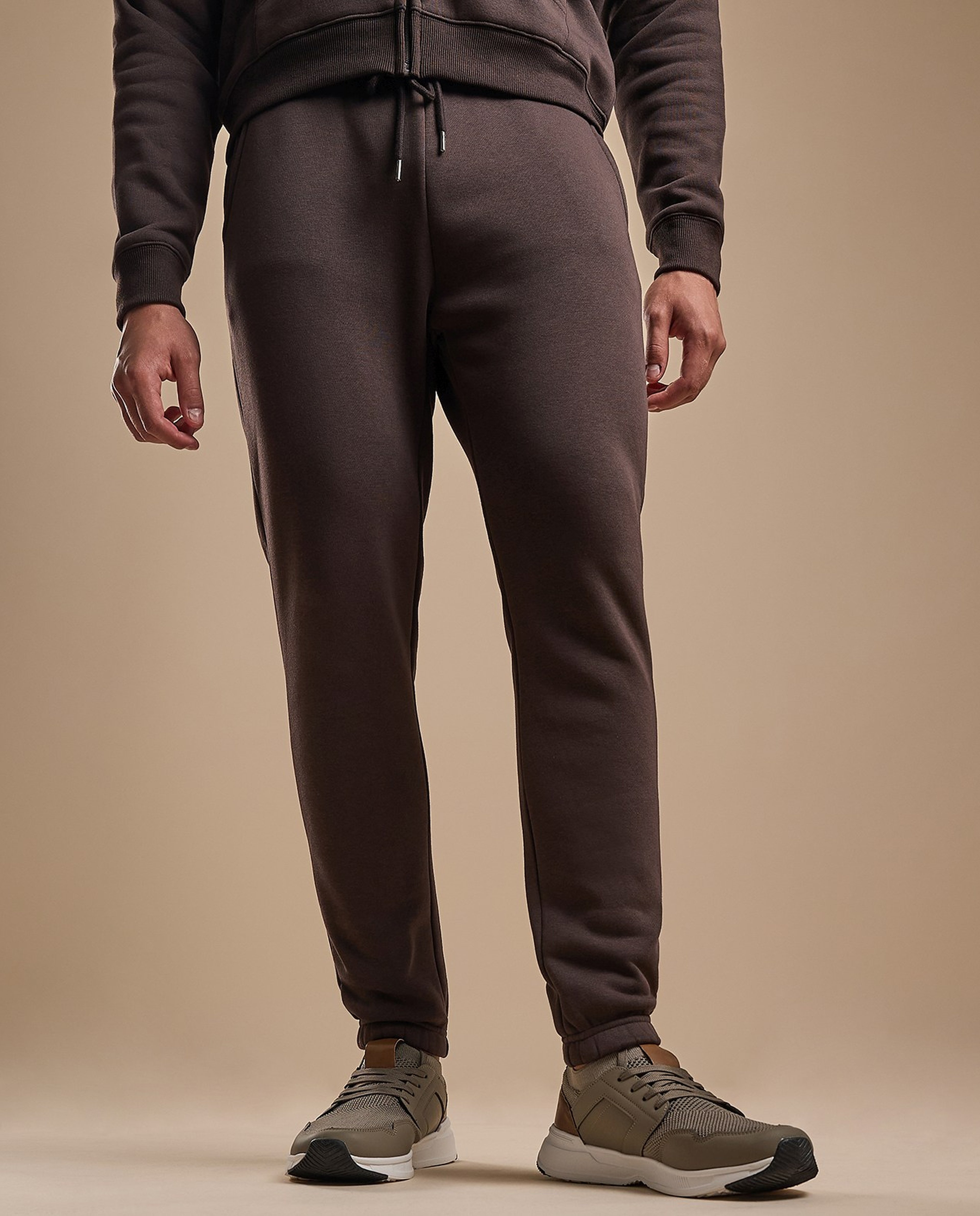 Solid Joggers with Drawstring Waist