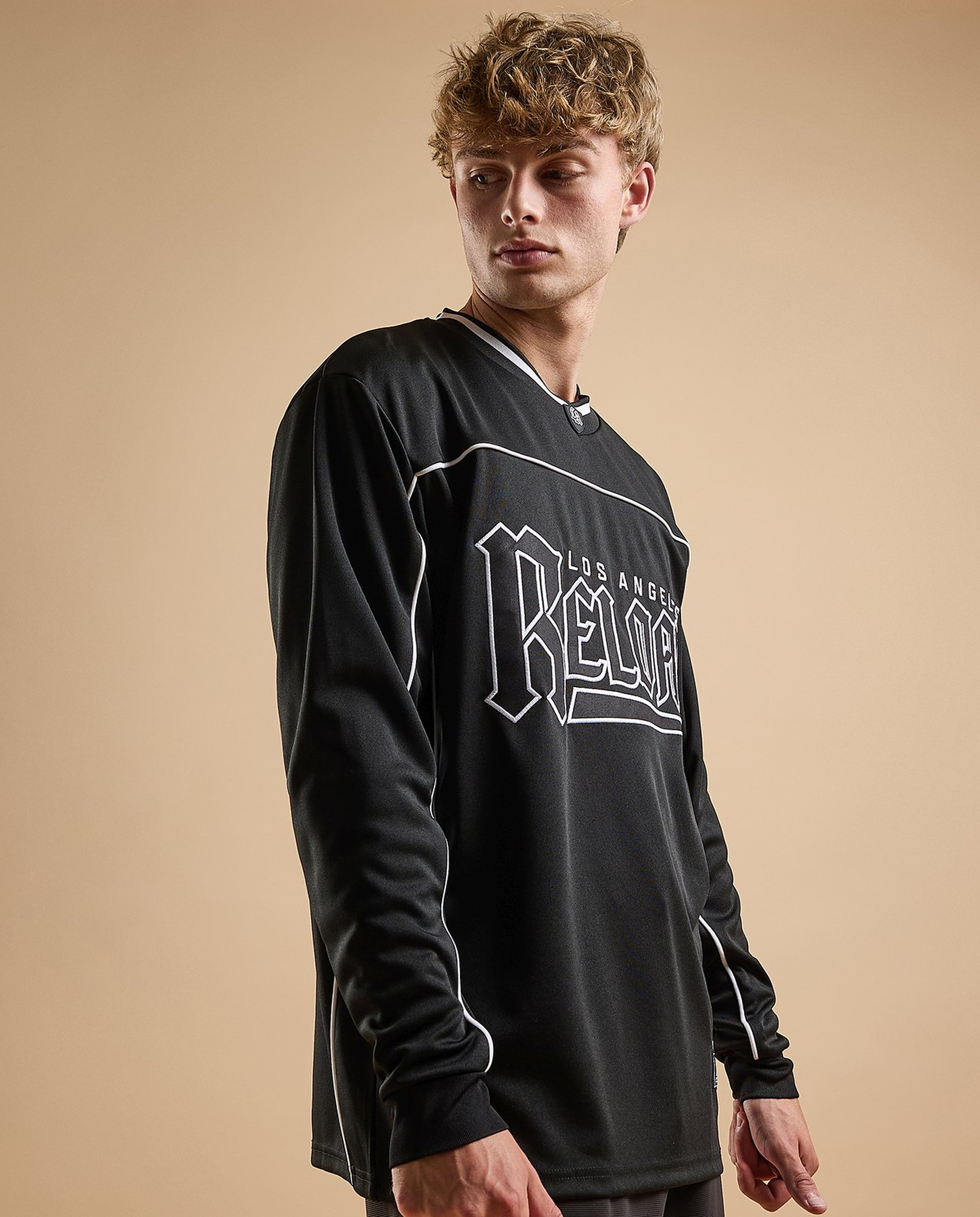 Typography Print T-Shirt with V-Neck and Short Sleeves