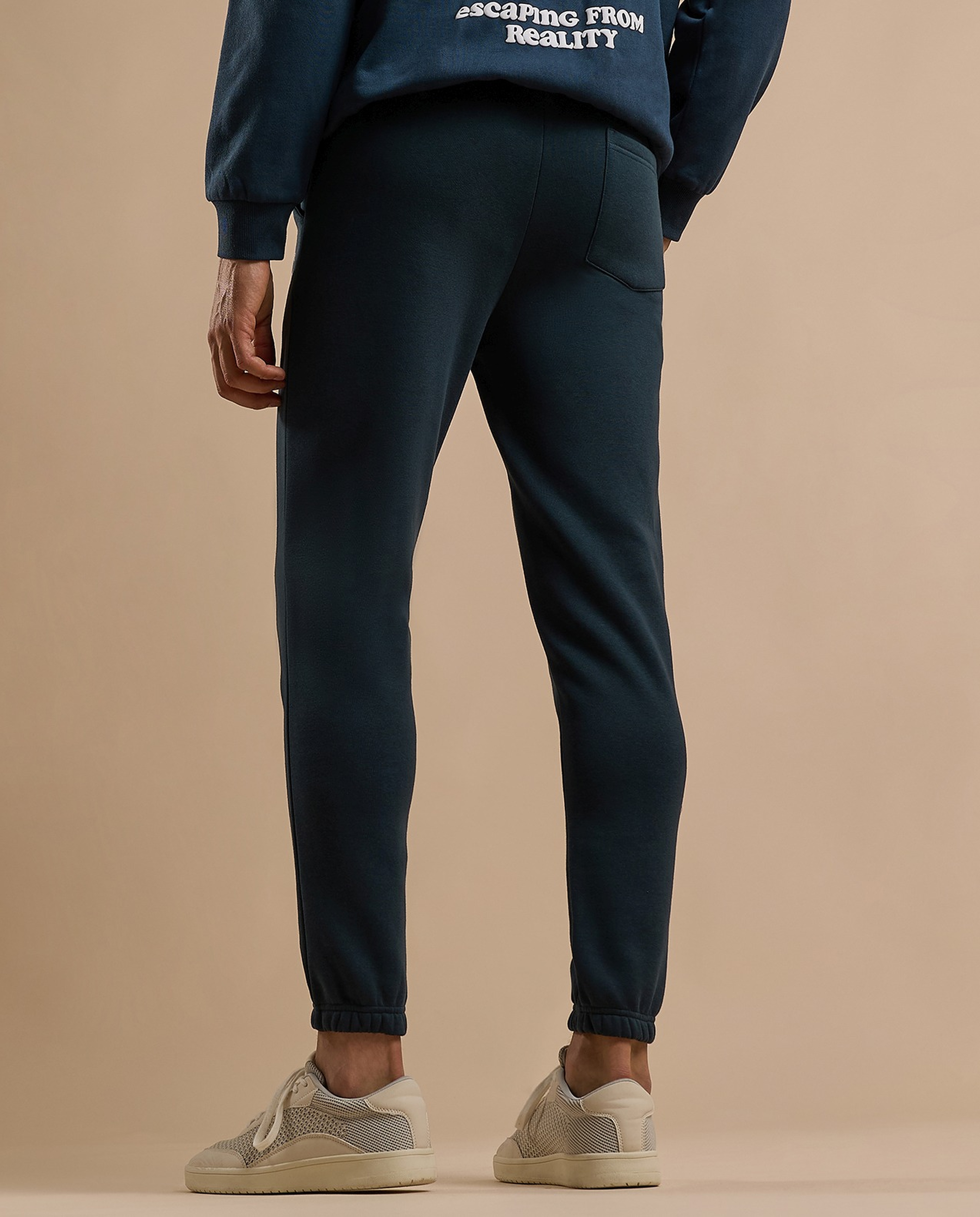 Embroidery Detail Joggers with Drawstring Waist