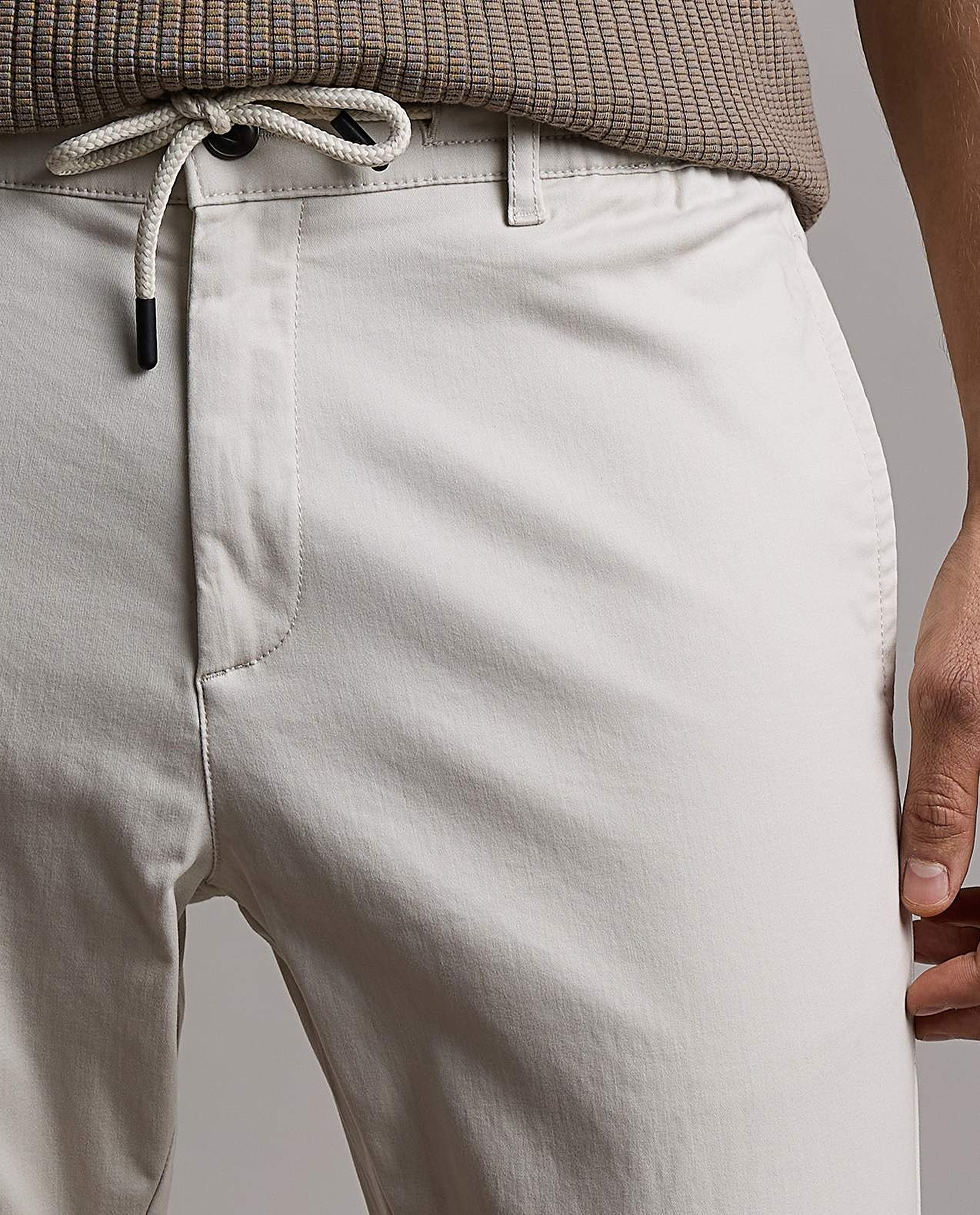 Solid Jogger Pants with Drawstring Waist