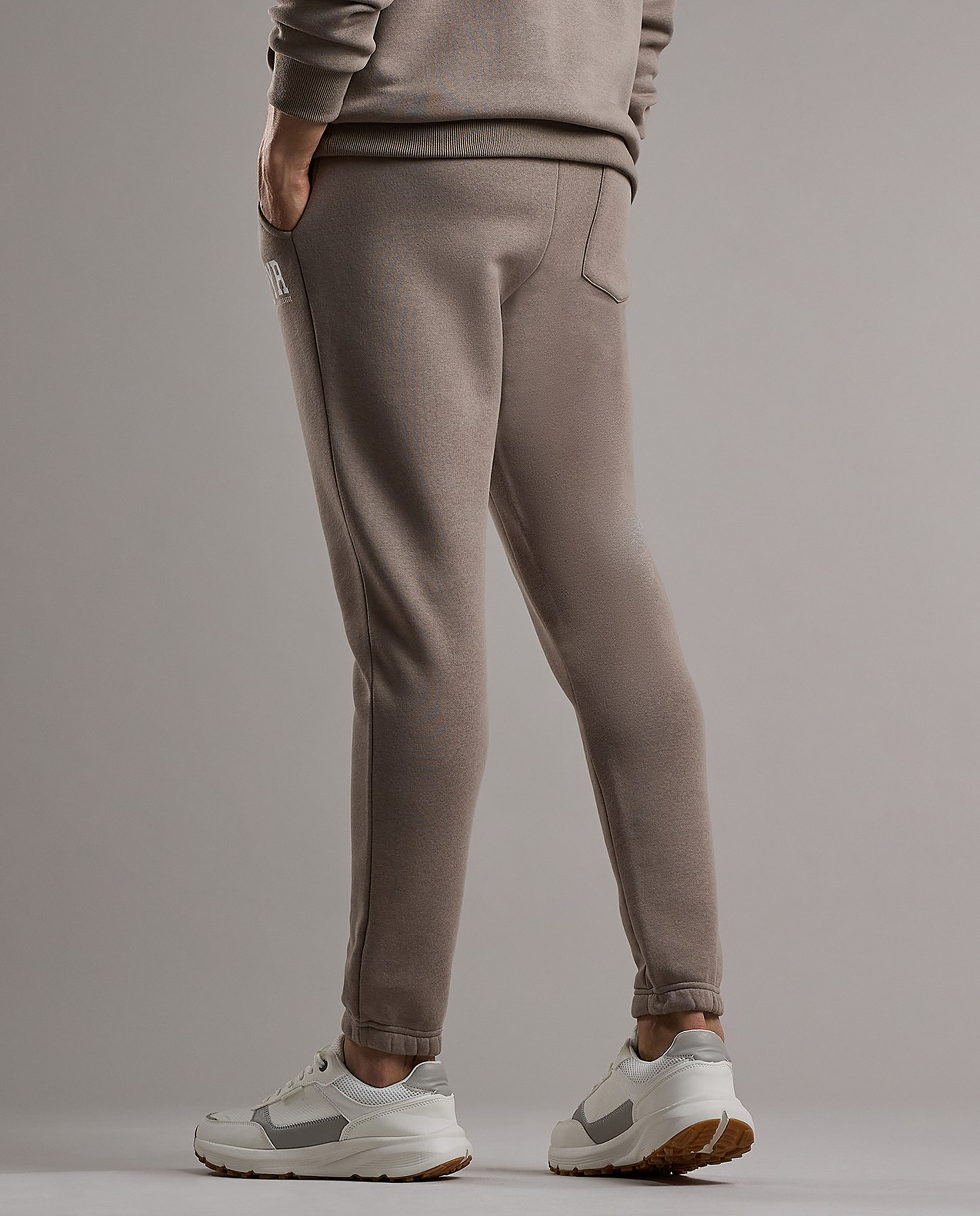 Embroidery Detail Joggers with Drawstring Waist