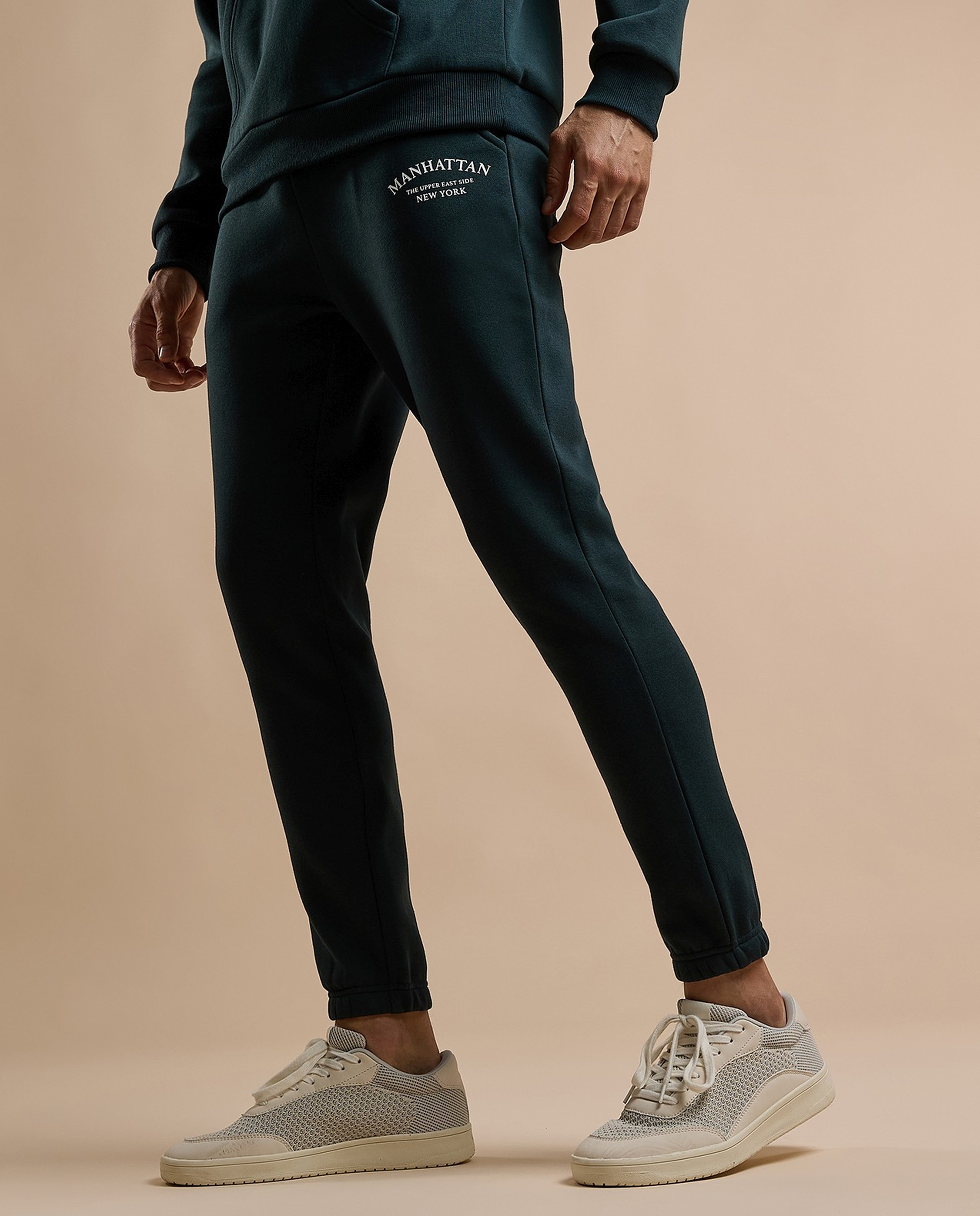 Embroidery Detail Joggers with Drawstring Waist