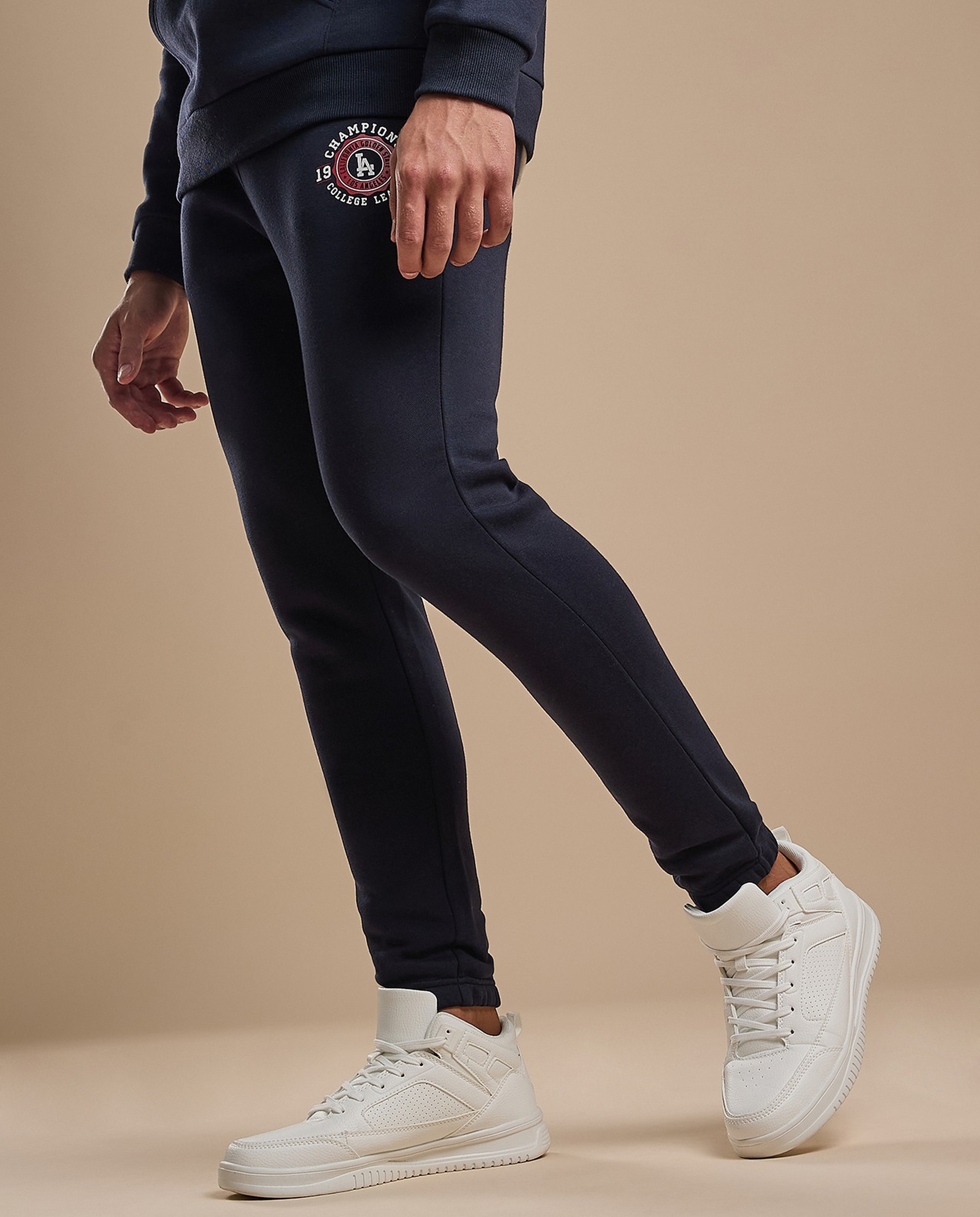 Printed Joggers with Drawstring Waist