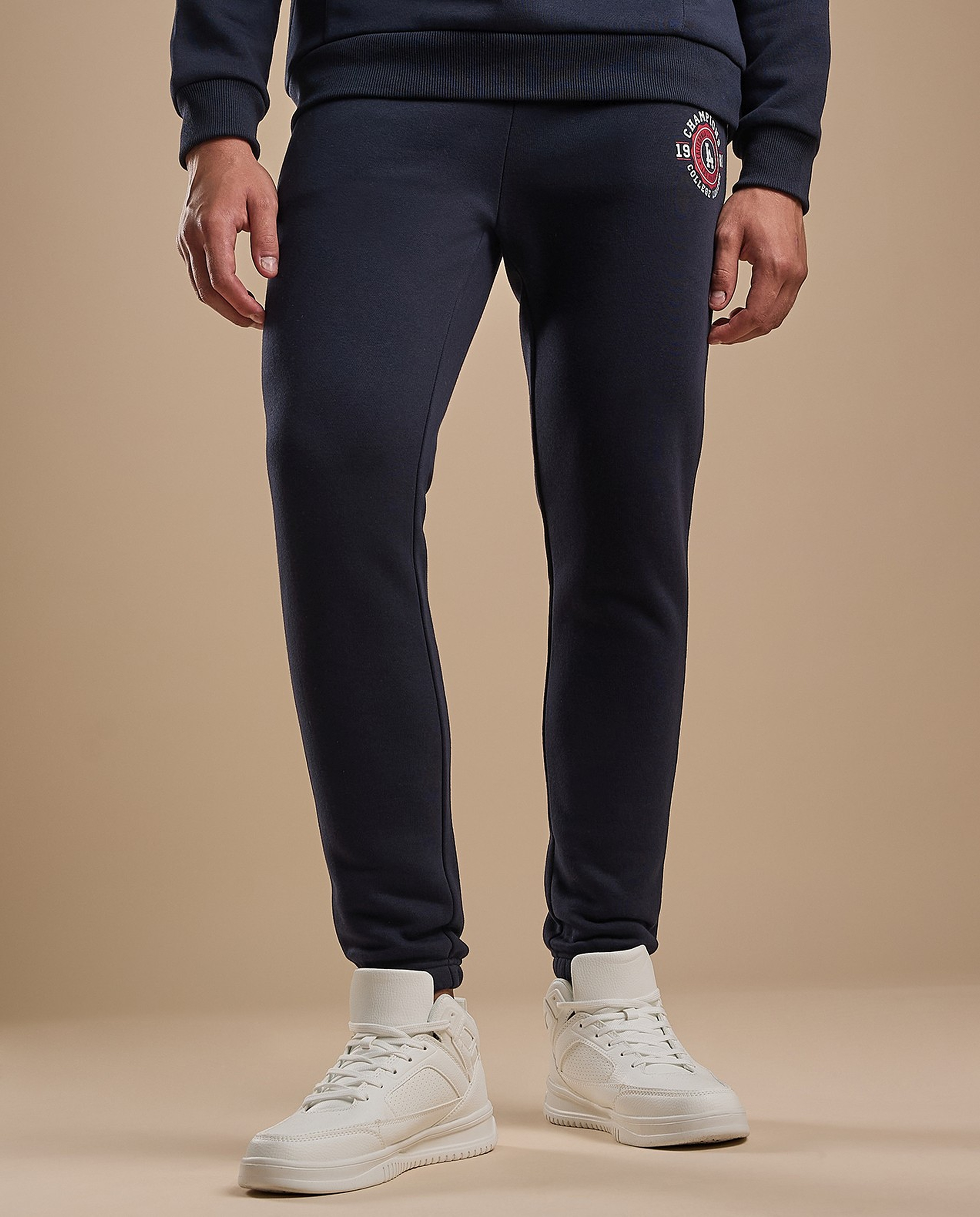 Printed Joggers with Drawstring Waist