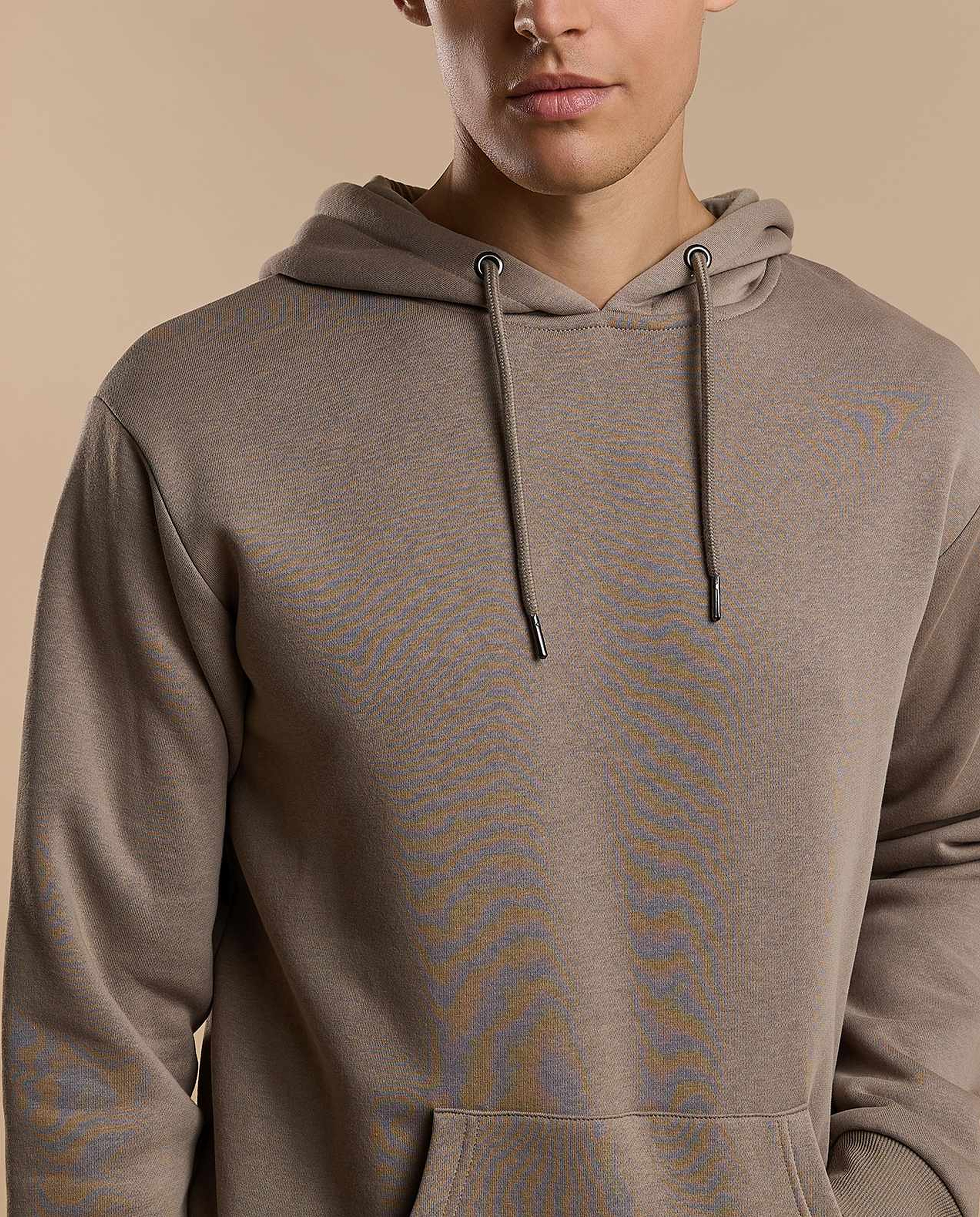 Solid Hoodie with Long Sleeves