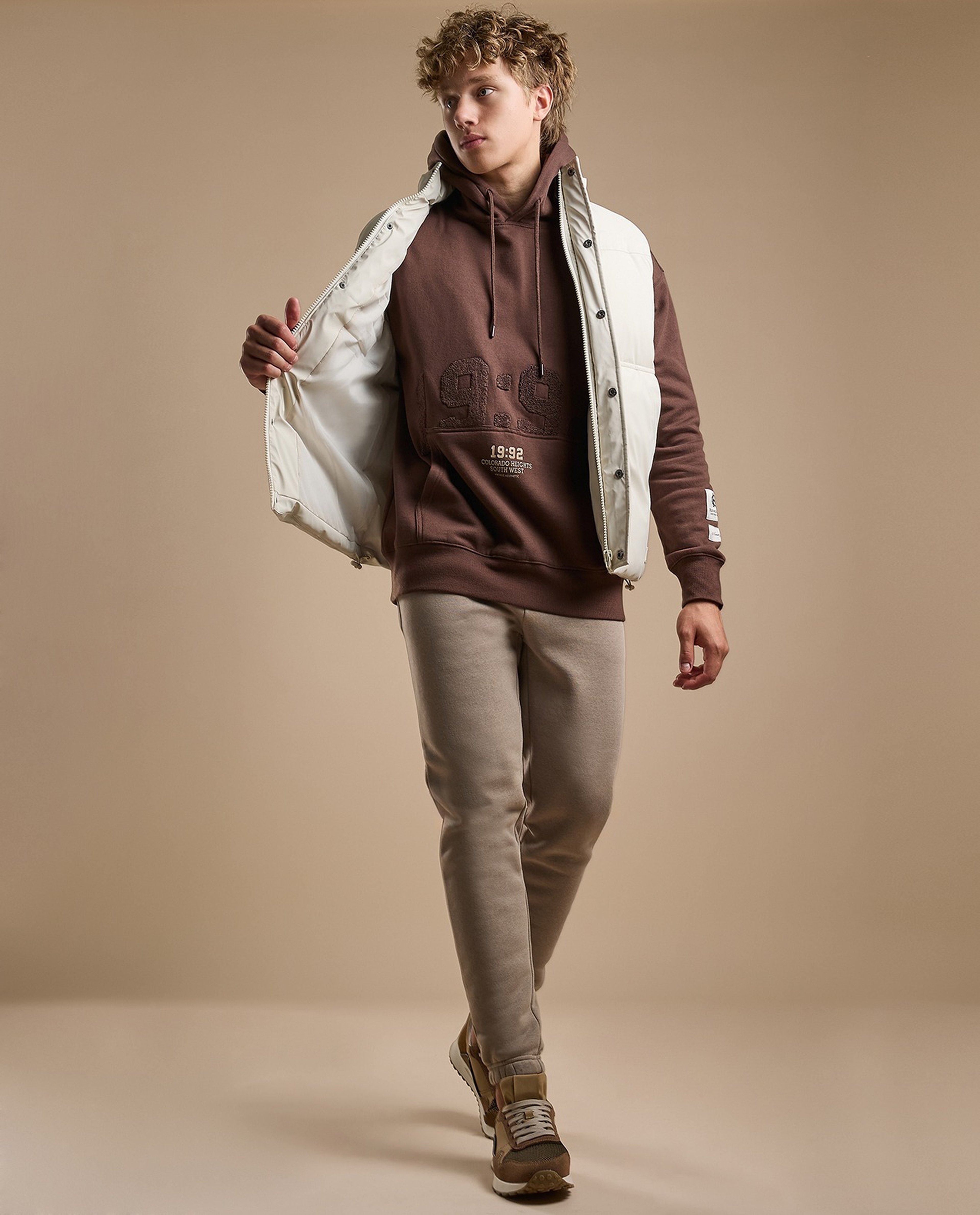 Appliqued Hoodie with Long Sleeves