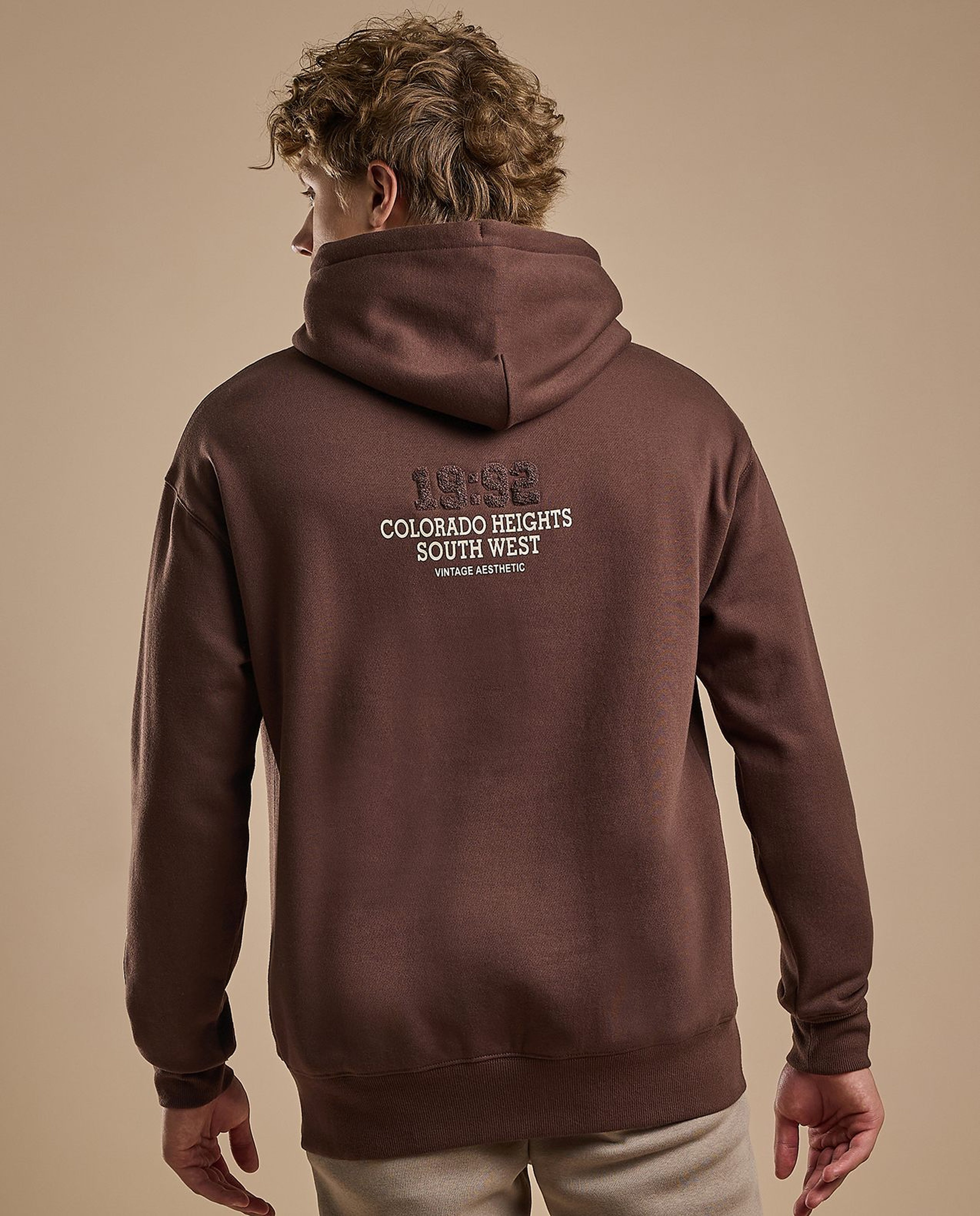 Appliqued Hoodie with Long Sleeves