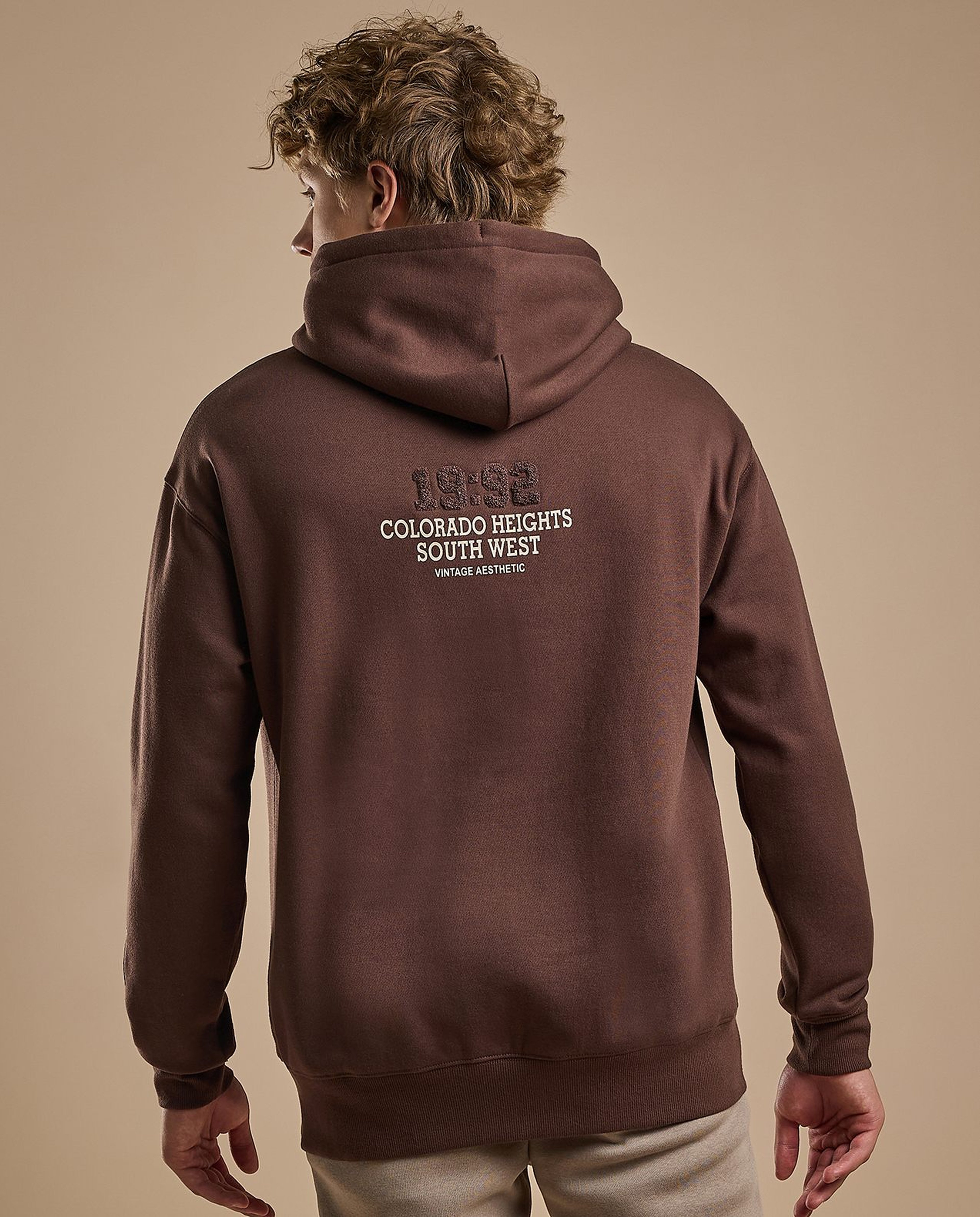 Appliqued Hoodie with Long Sleeves