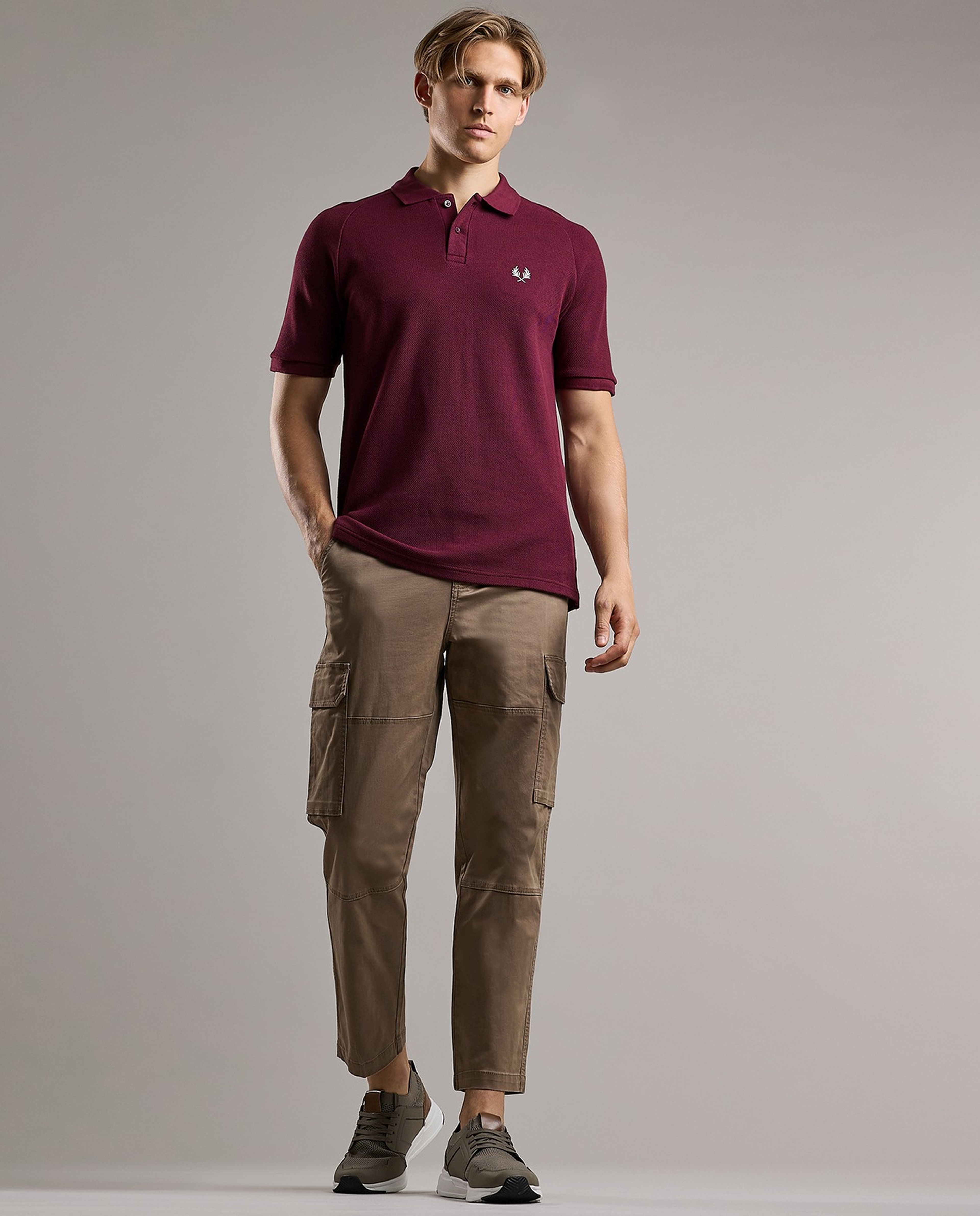 Logo Detail Polo T-Shirt with Short Sleeves