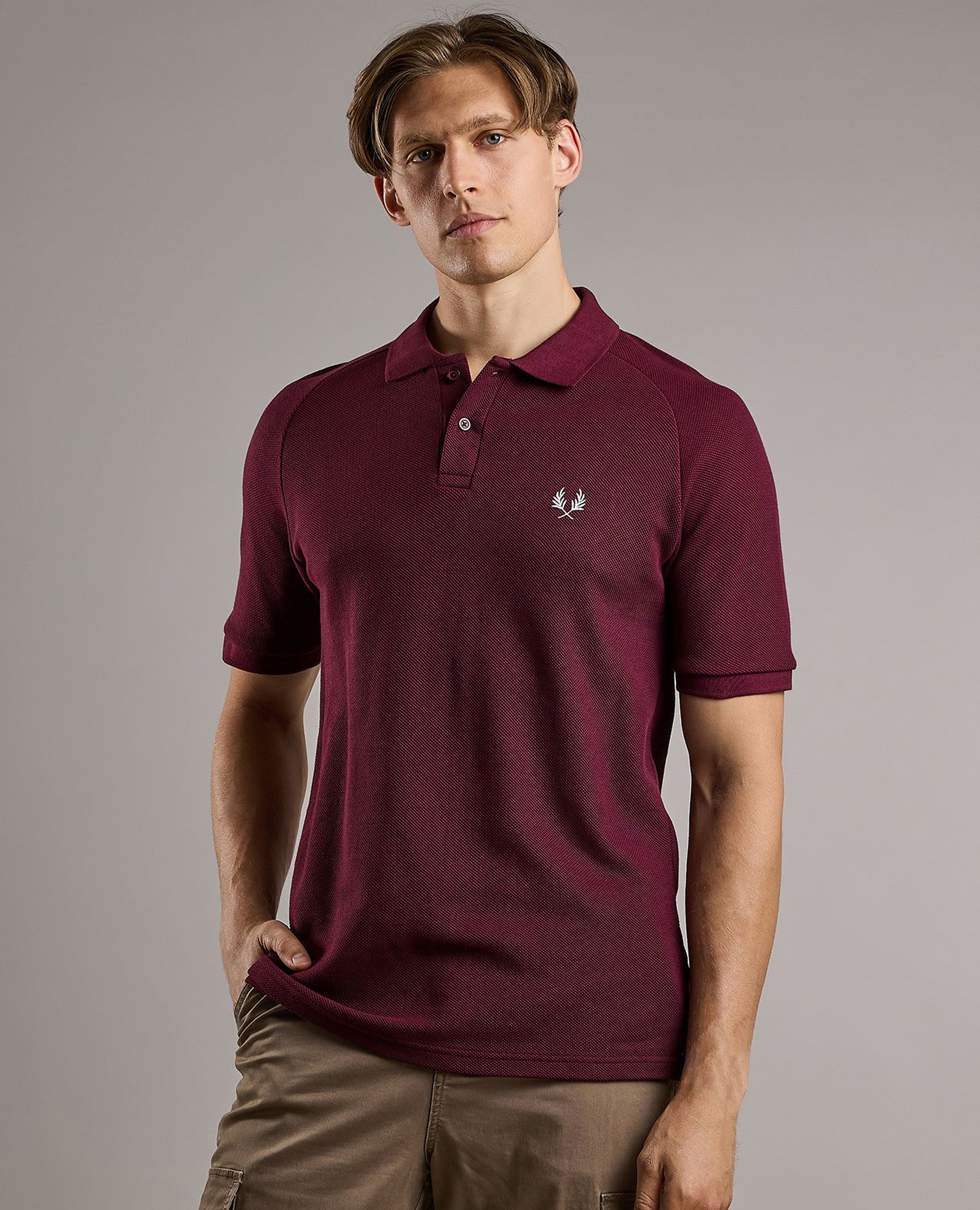 Logo Detail Polo T-Shirt with Short Sleeves