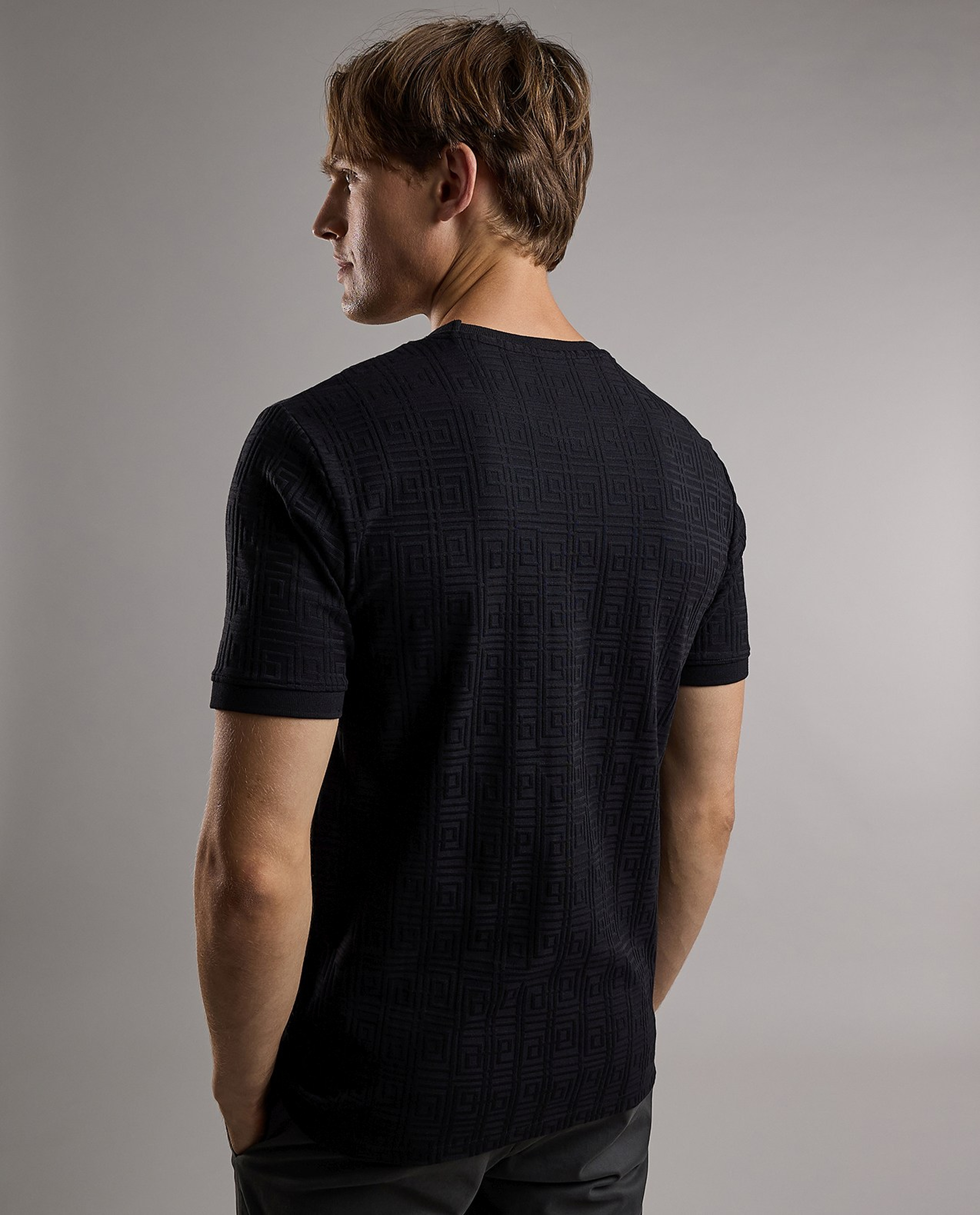 Solid T-Shirt with Crew Neck and Short Sleeves