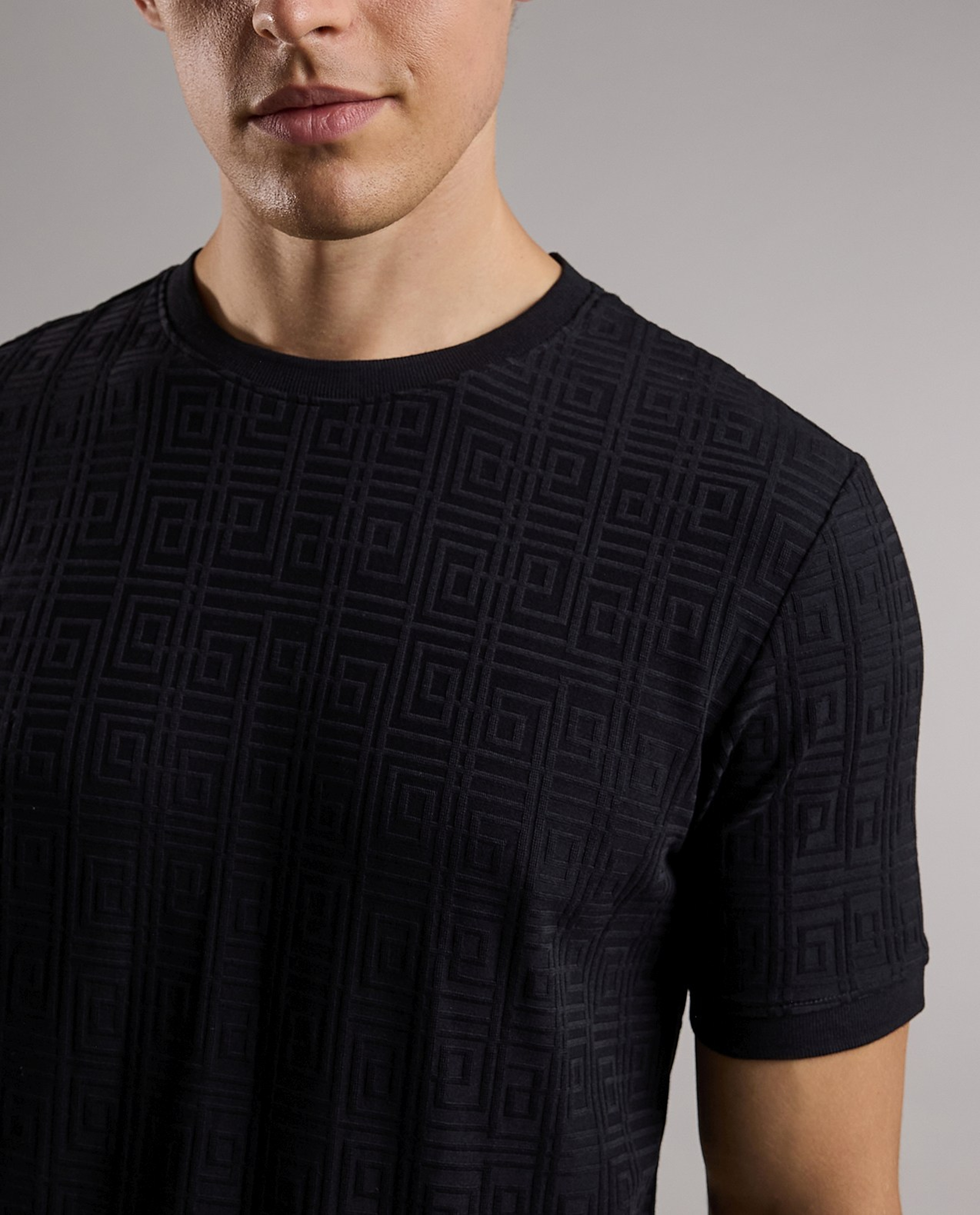 Solid T-Shirt with Crew Neck and Short Sleeves