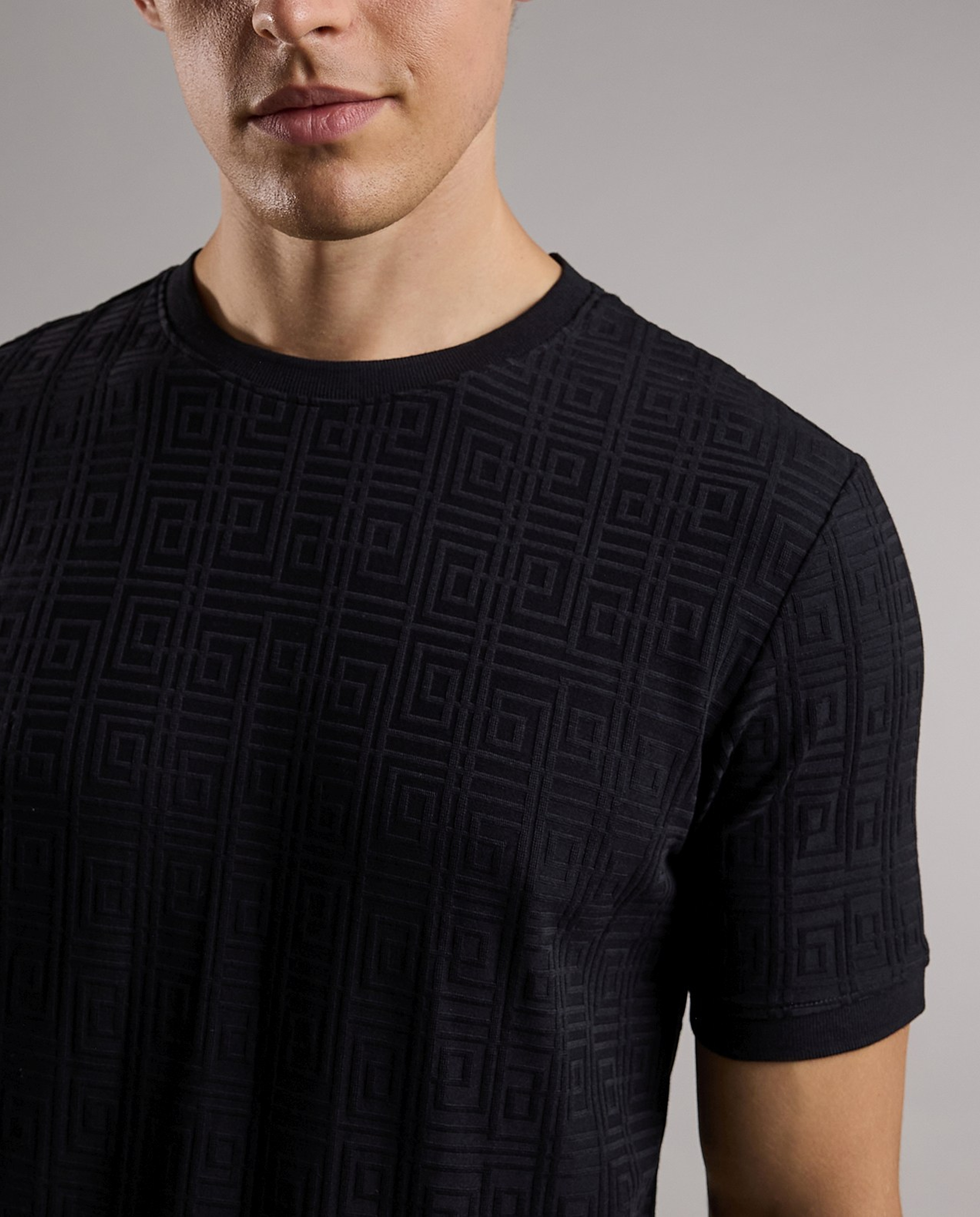 Solid T-Shirt with Crew Neck and Short Sleeves