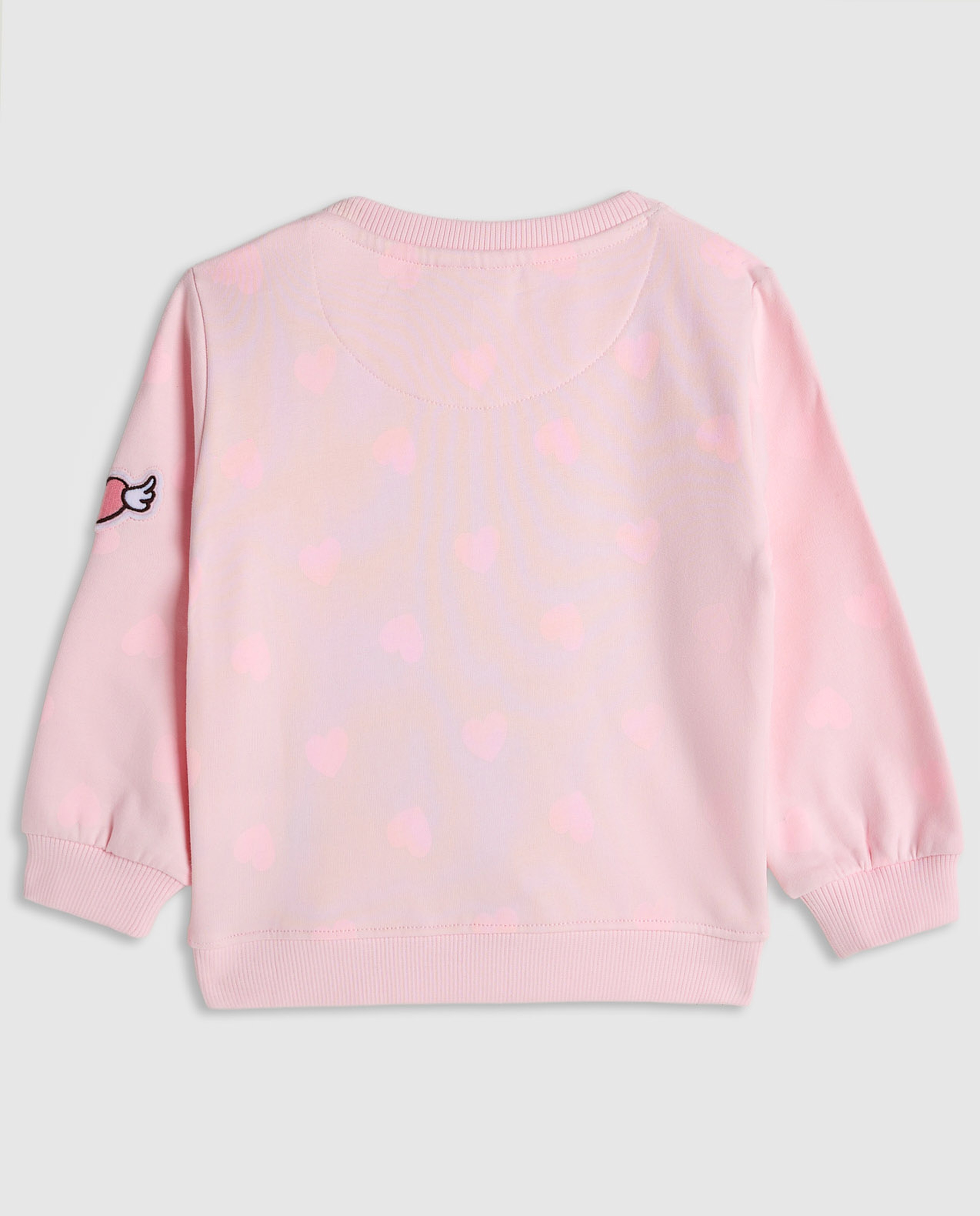 Hello Kitty Print Sweatshirt with Crew Neck and Long Sleeves