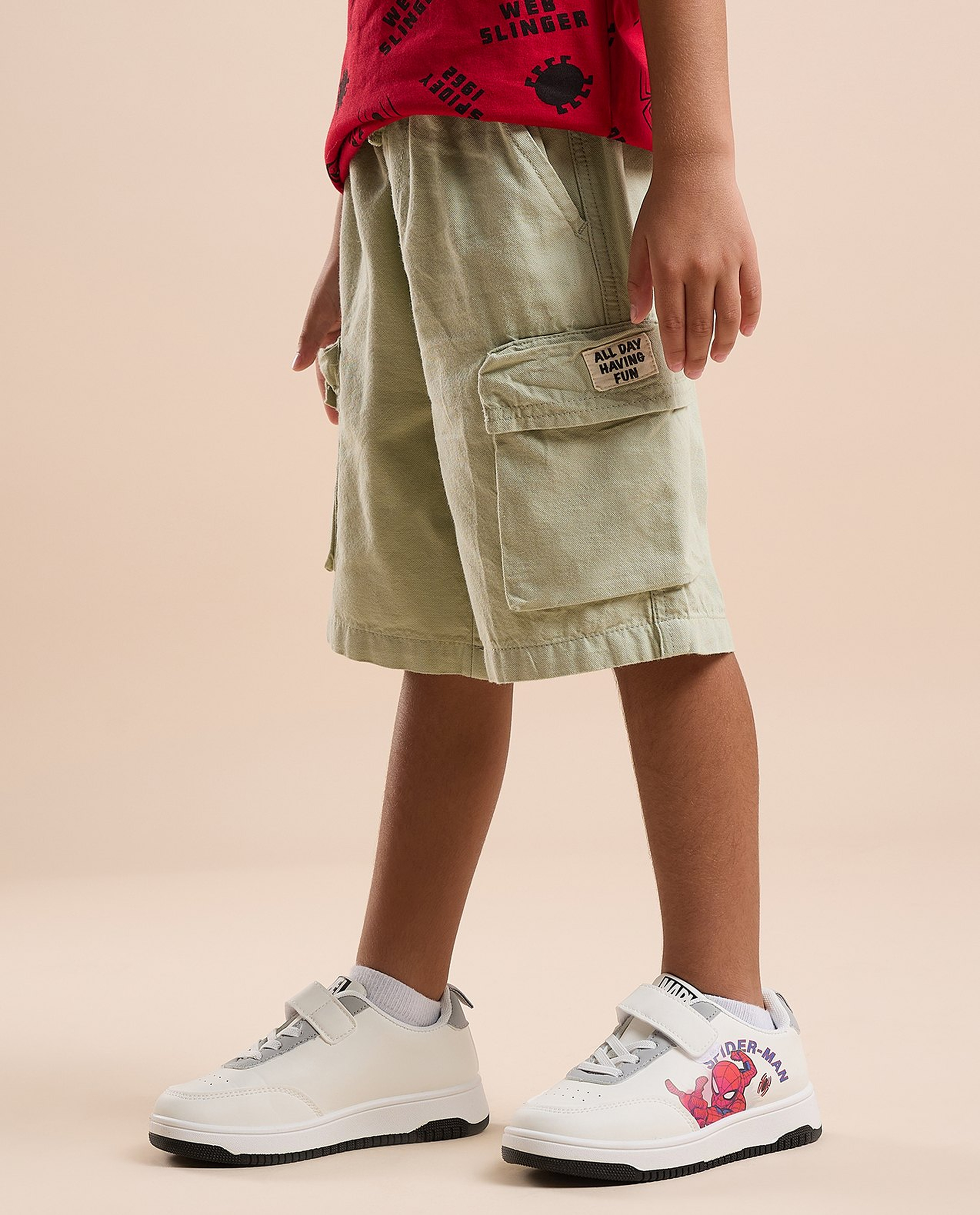 Textured Shorts with Drawstring Waist