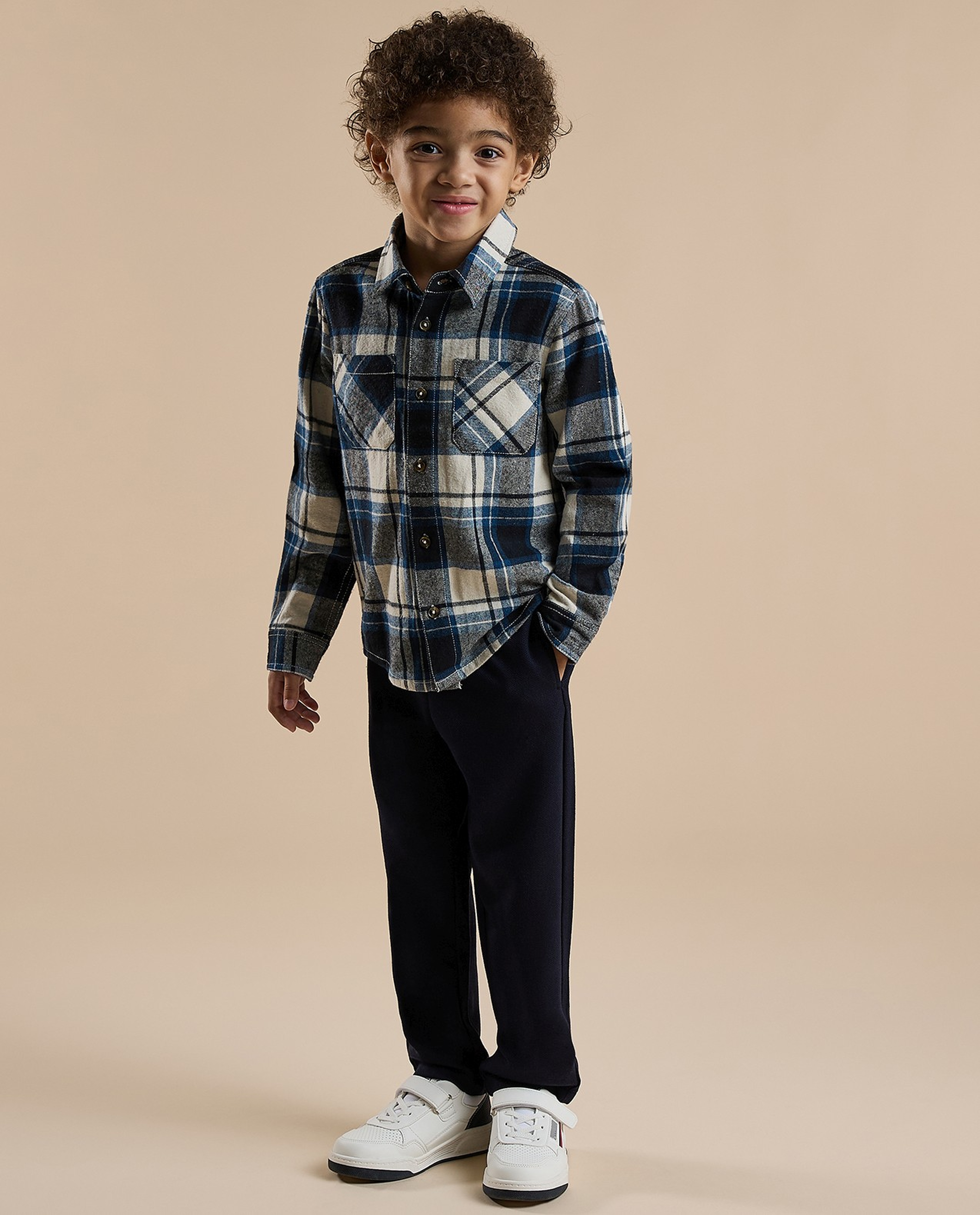 Textured Pants with Drawstring Waist