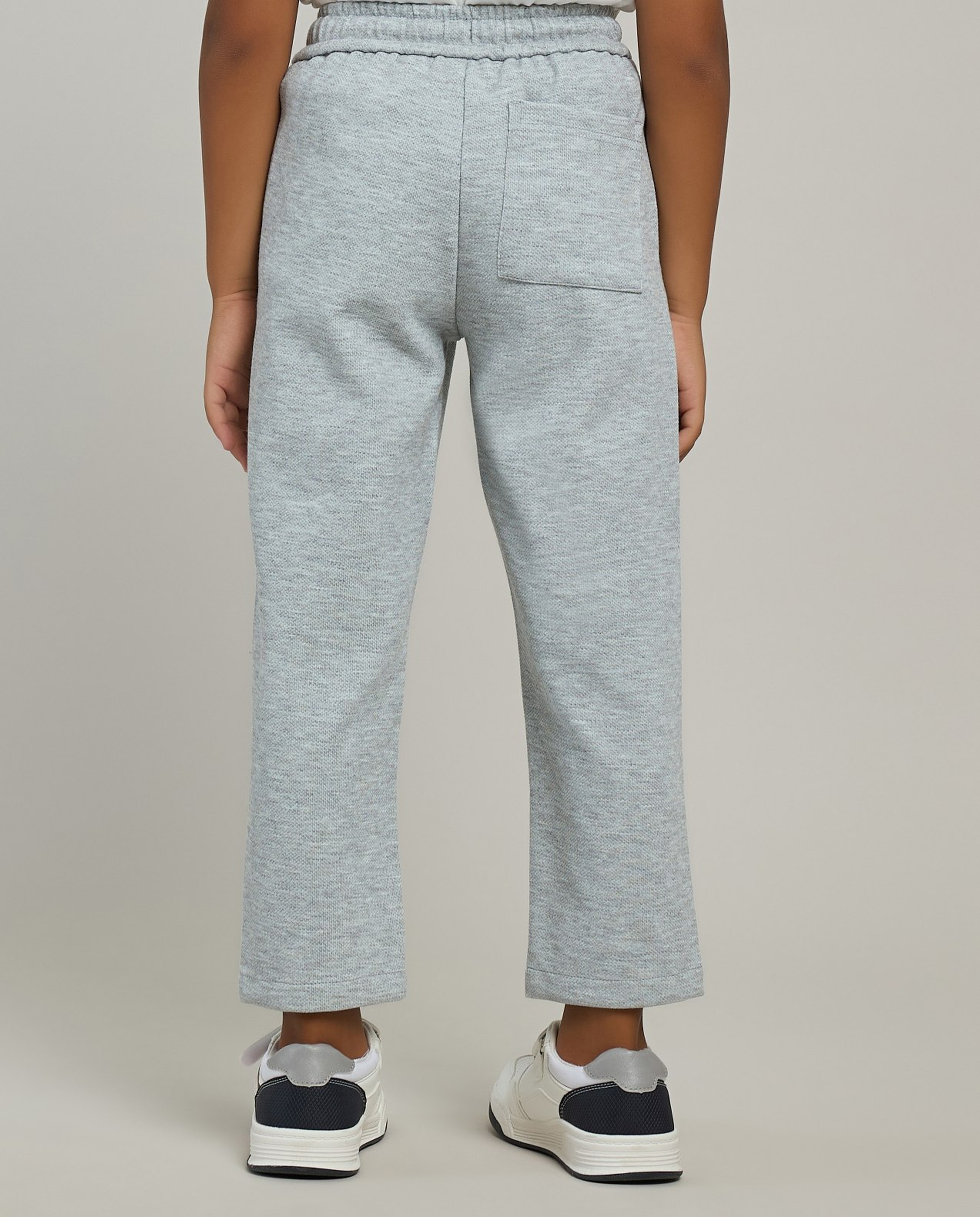 Textured Pants with Drawstring Waist