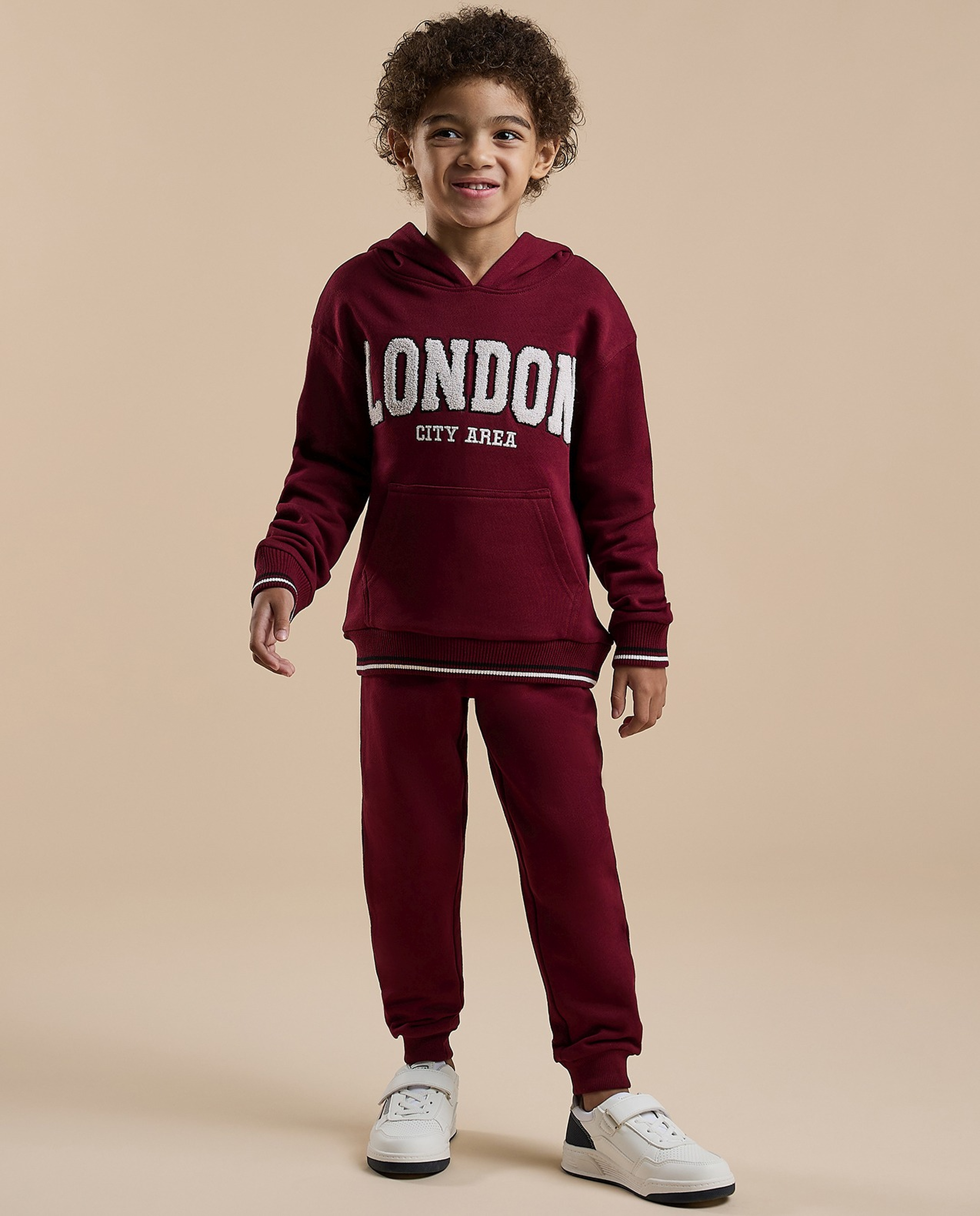 Appliqued Hooded Clothing Set